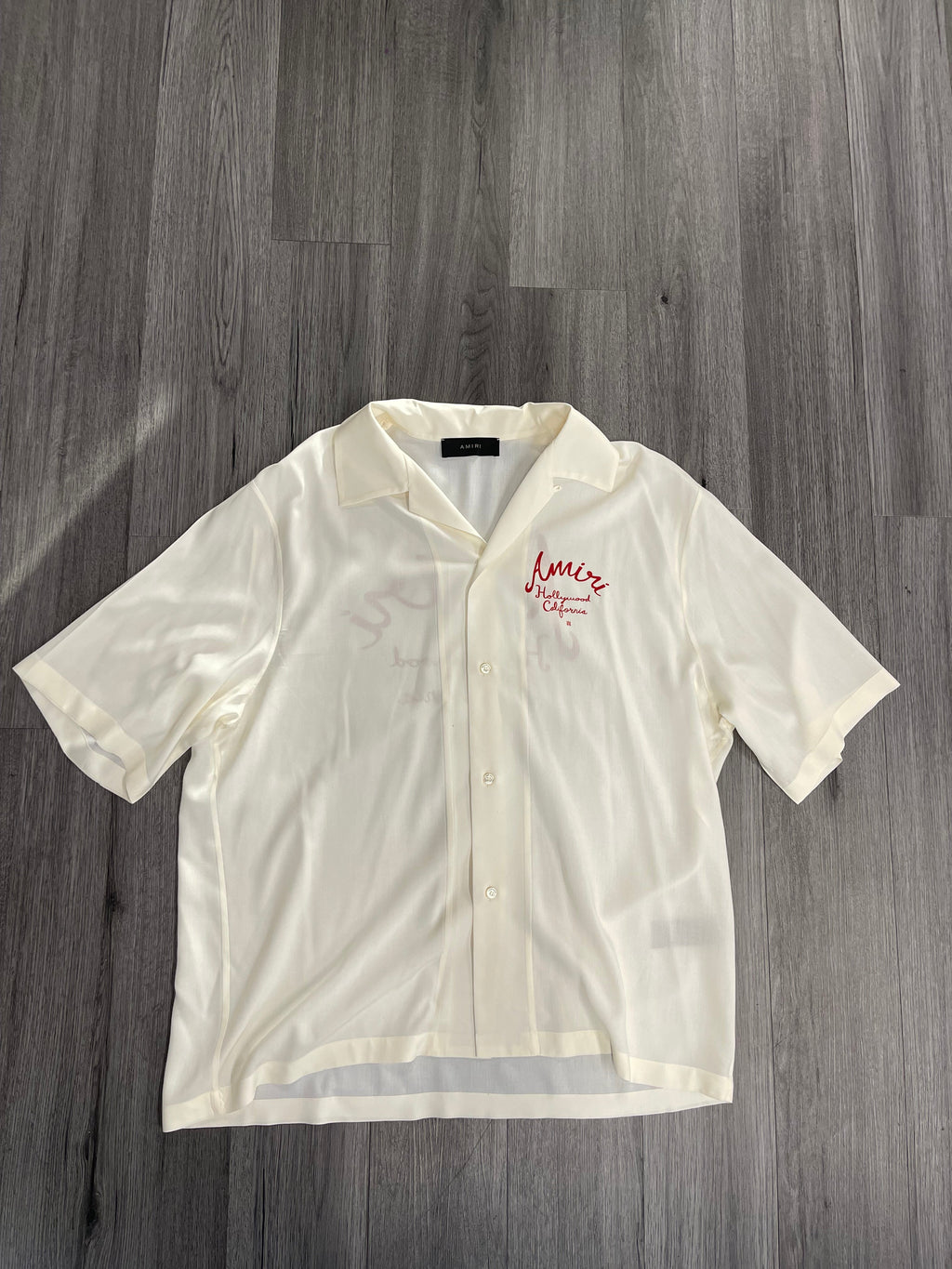 Amiri Button Up "Cream Red"