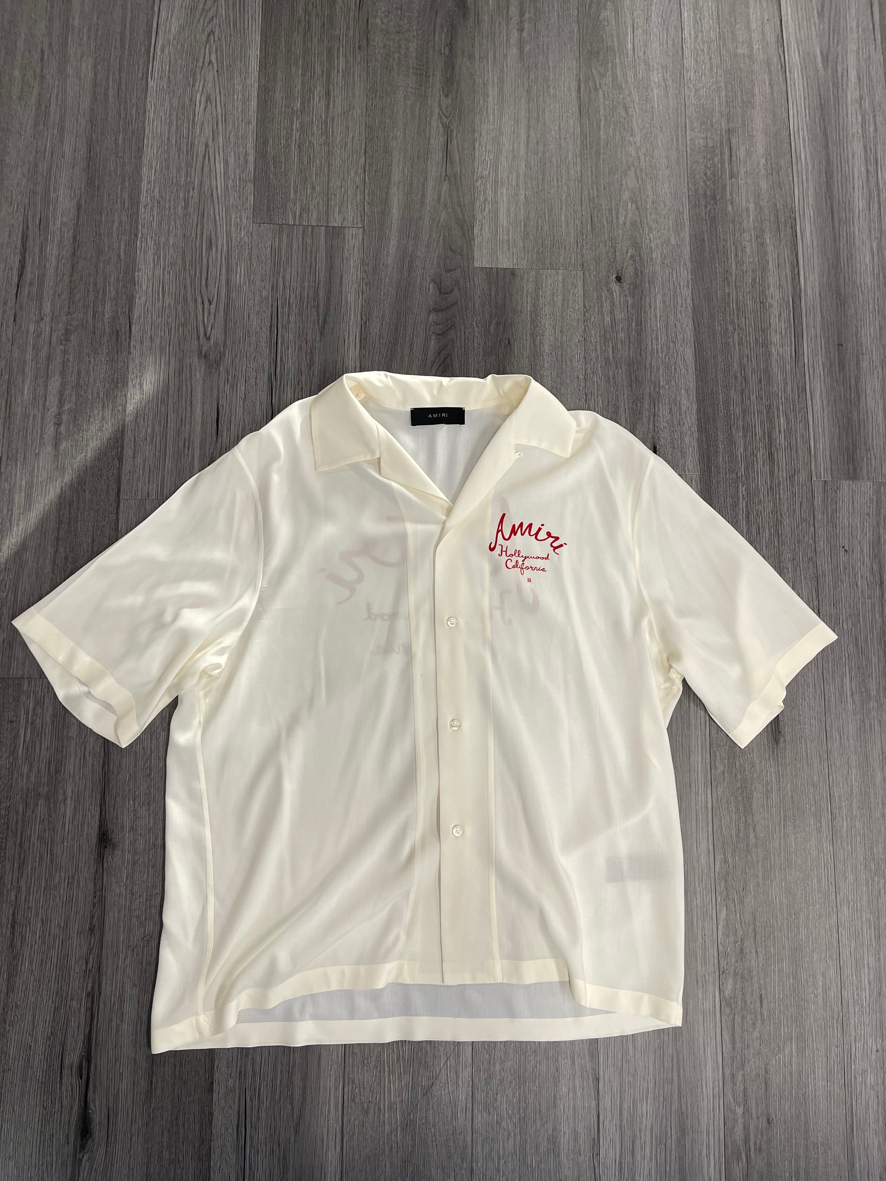 Amiri Button Up "Cream Red"