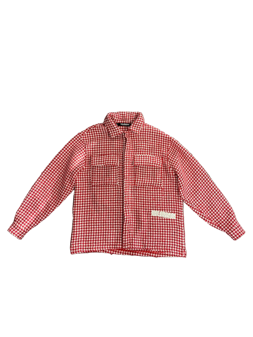 Valabasas Knit Button Up "Red/White"