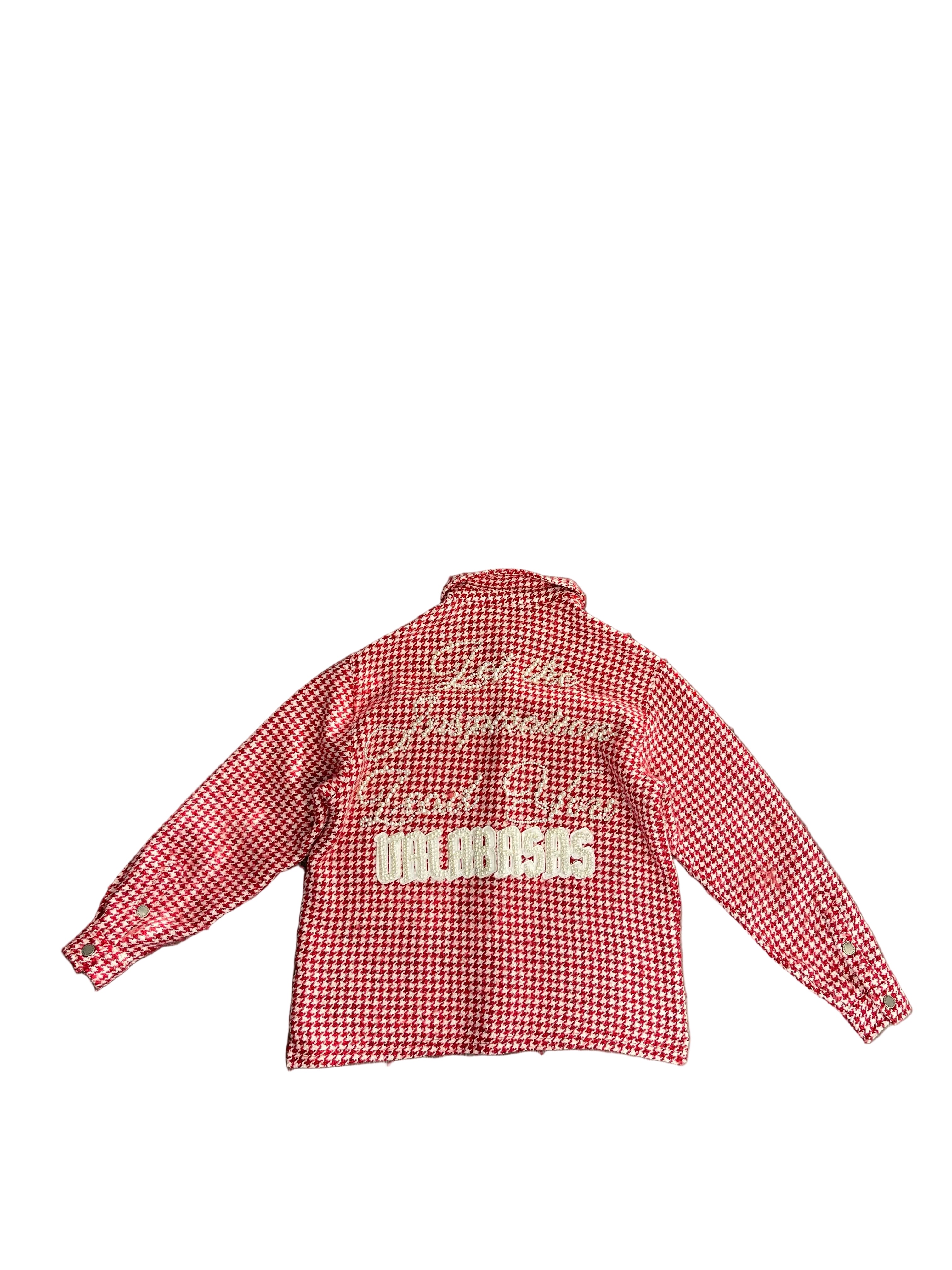 Valabasas Knit Button Up "Red/White"
