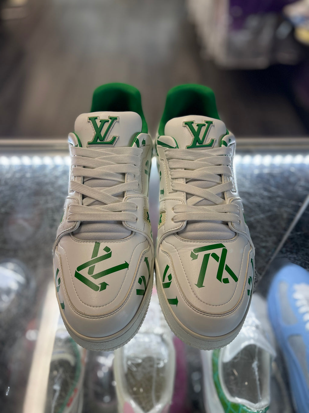 Louis Vuitton LV Trainer "White Green Recycled"