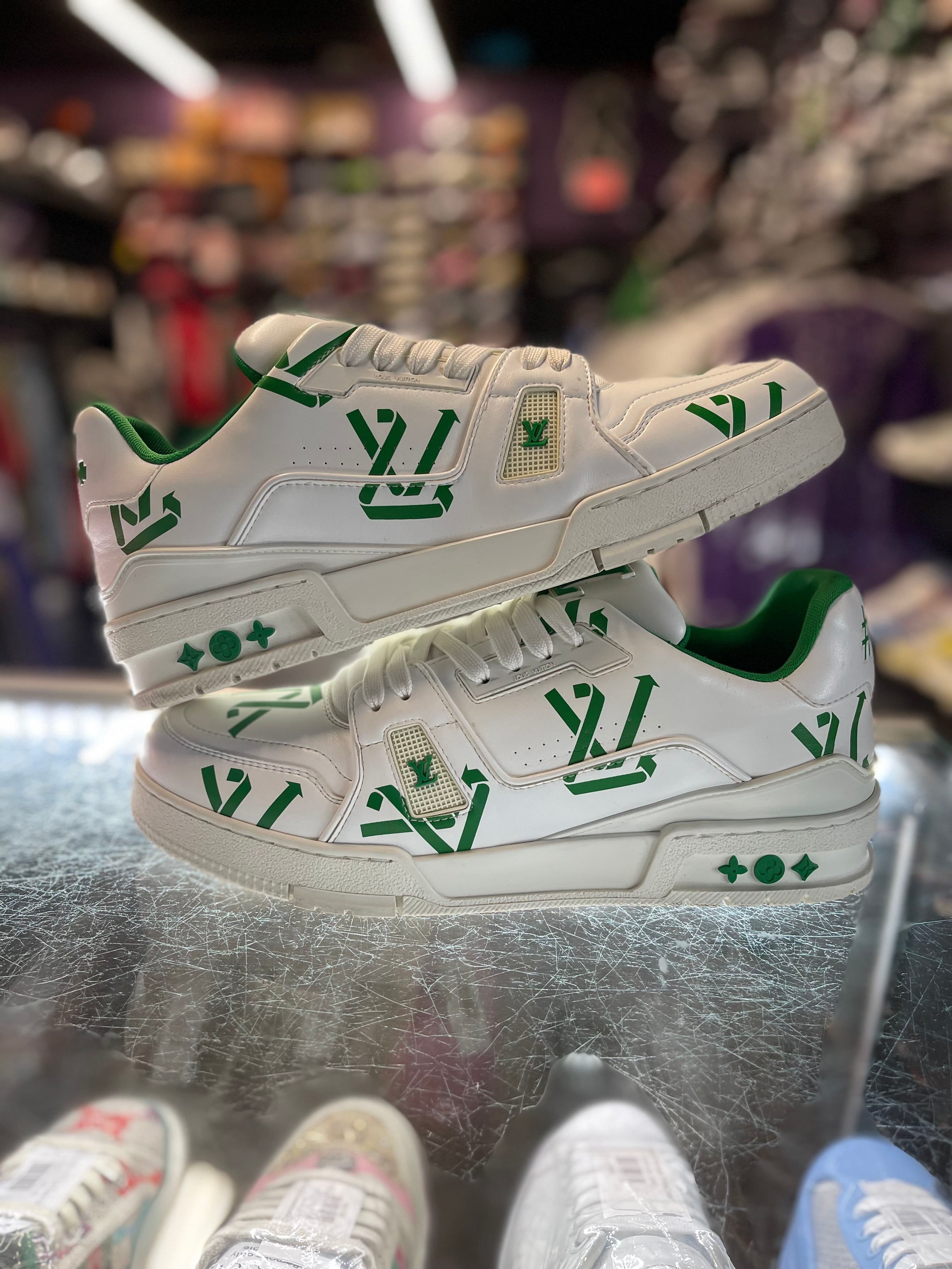 Louis Vuitton LV Trainer "White Green Recycled"