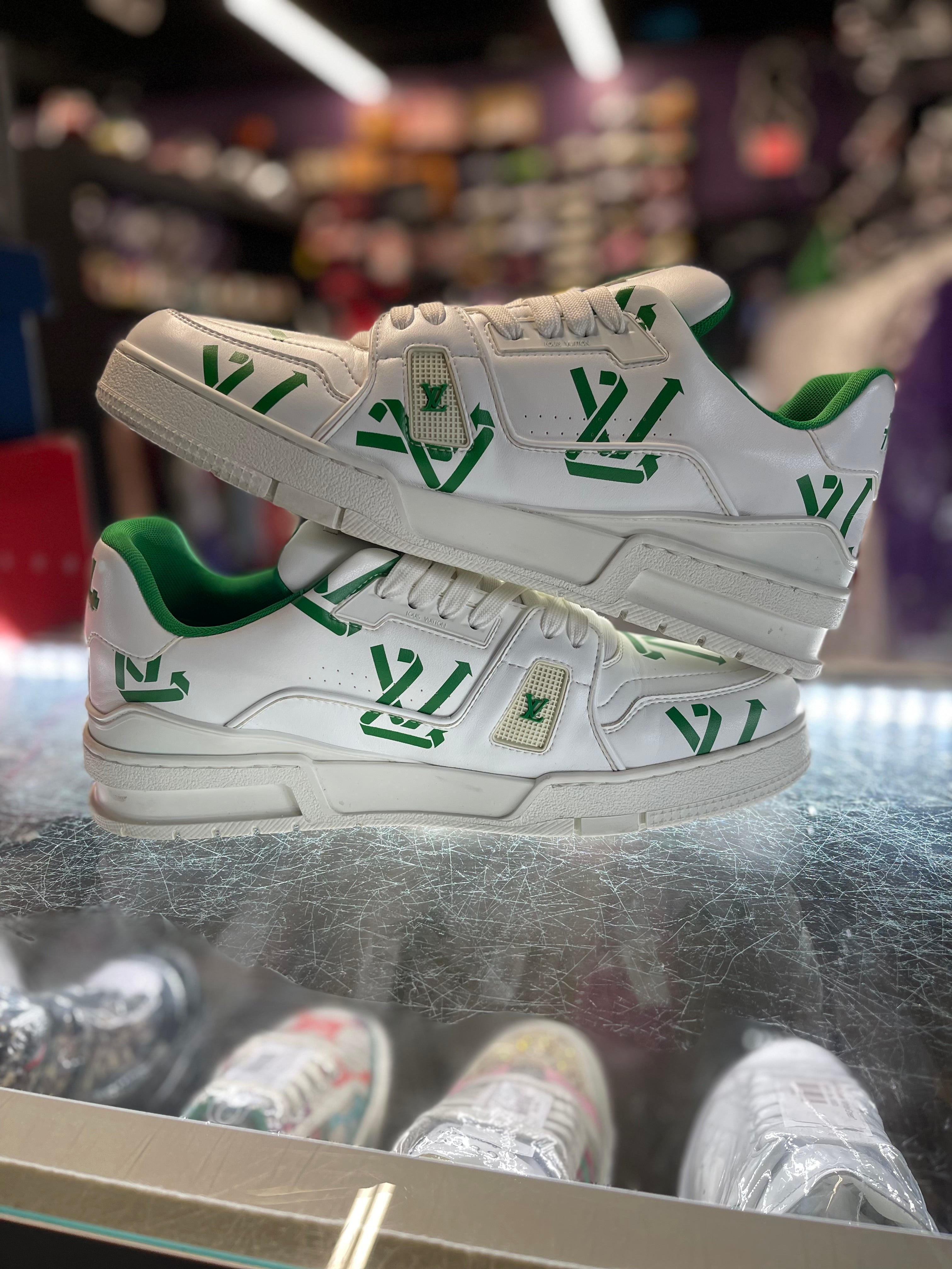 Louis Vuitton LV Trainer "White Green Recycled"