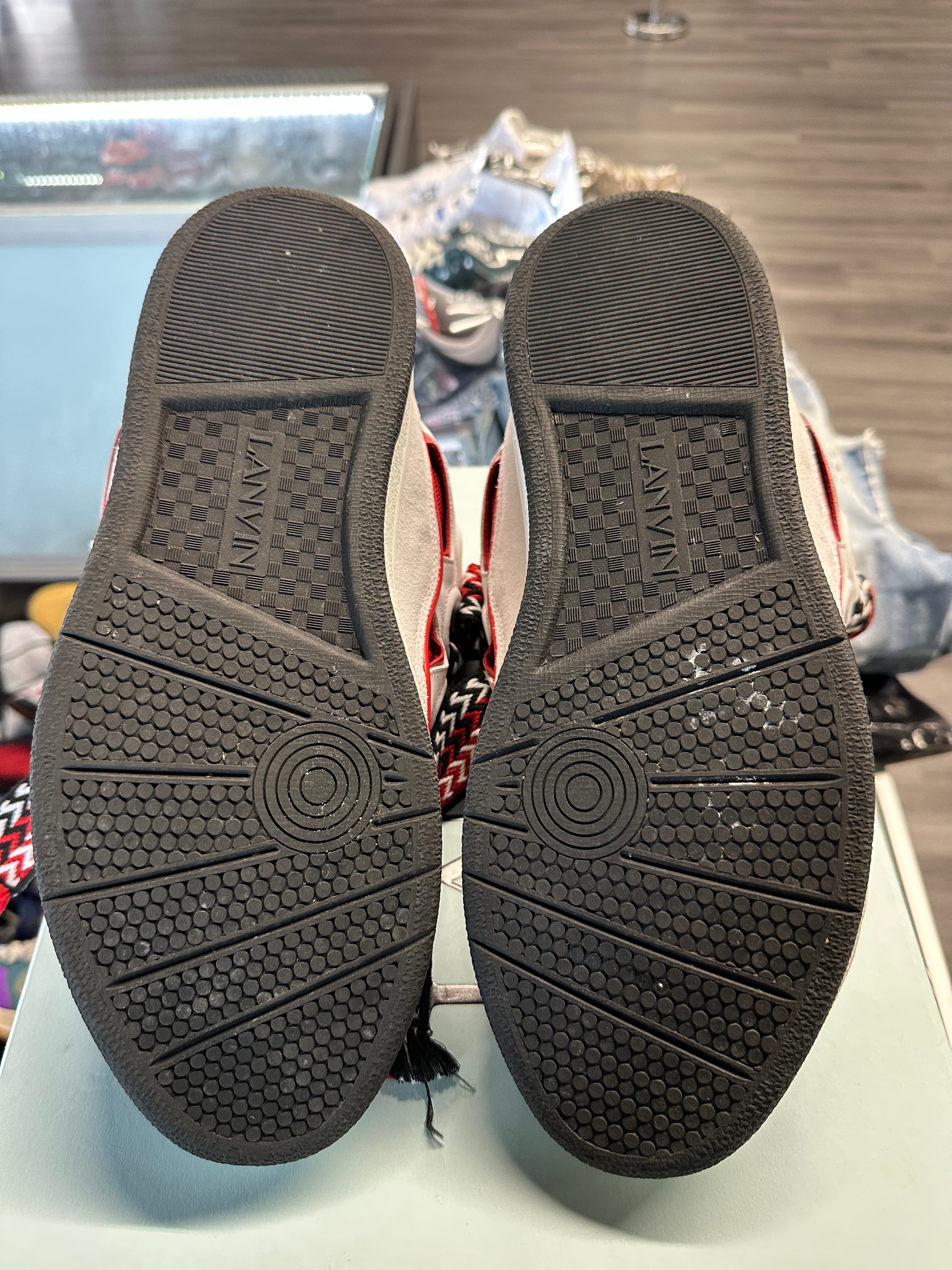 Lanvin Curb Sneaker "White/Red/Black"