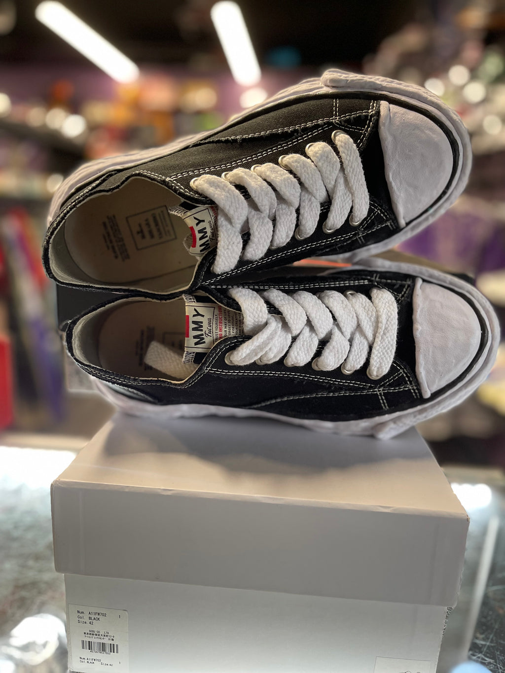 2023 Maison Mihara Yasuhiro Peterson 23 OG Sole Canvas Low "Black White"