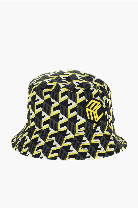 MCM Bucket Hat Reversible "Grey/Yellow Logo"