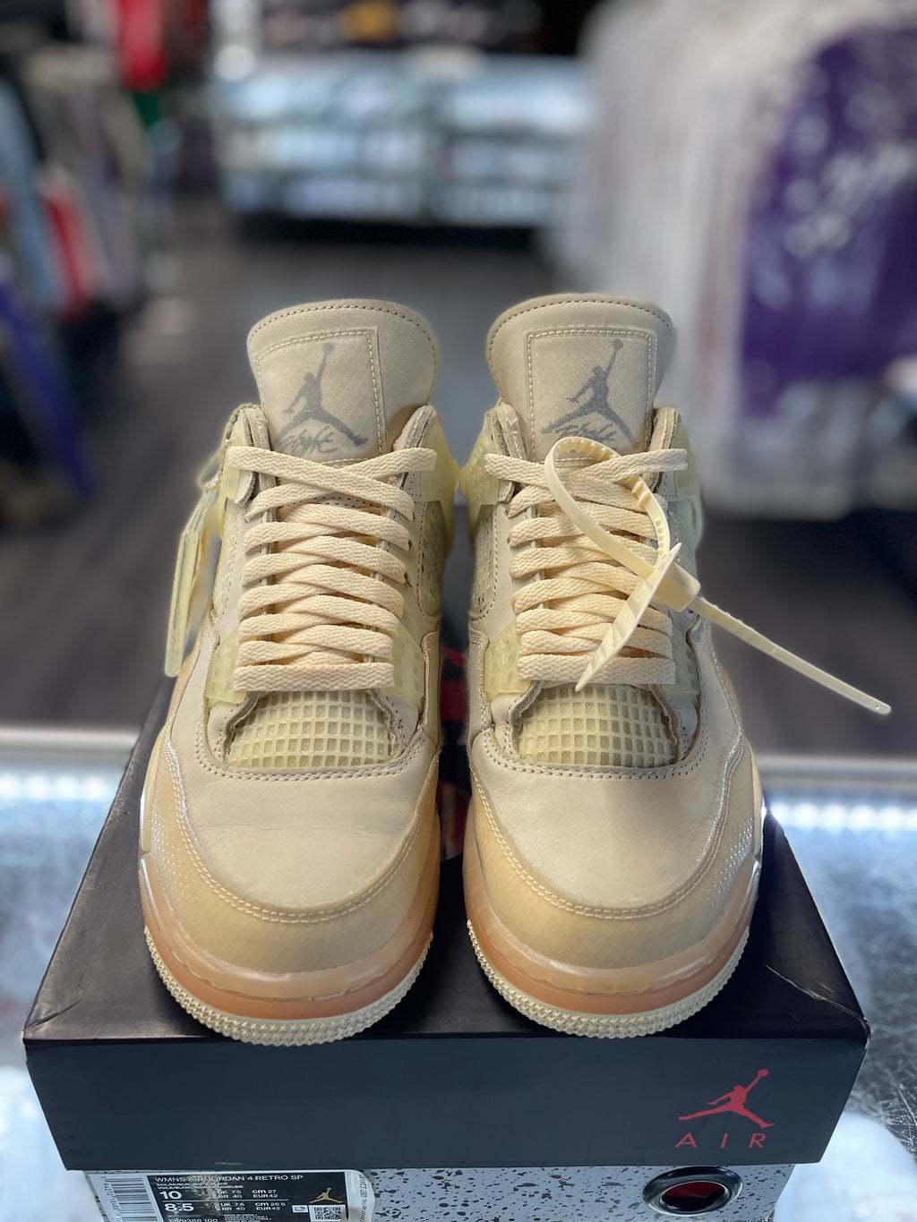 2020 Air Jordan Retro 4 "Off-White Sail" (W)