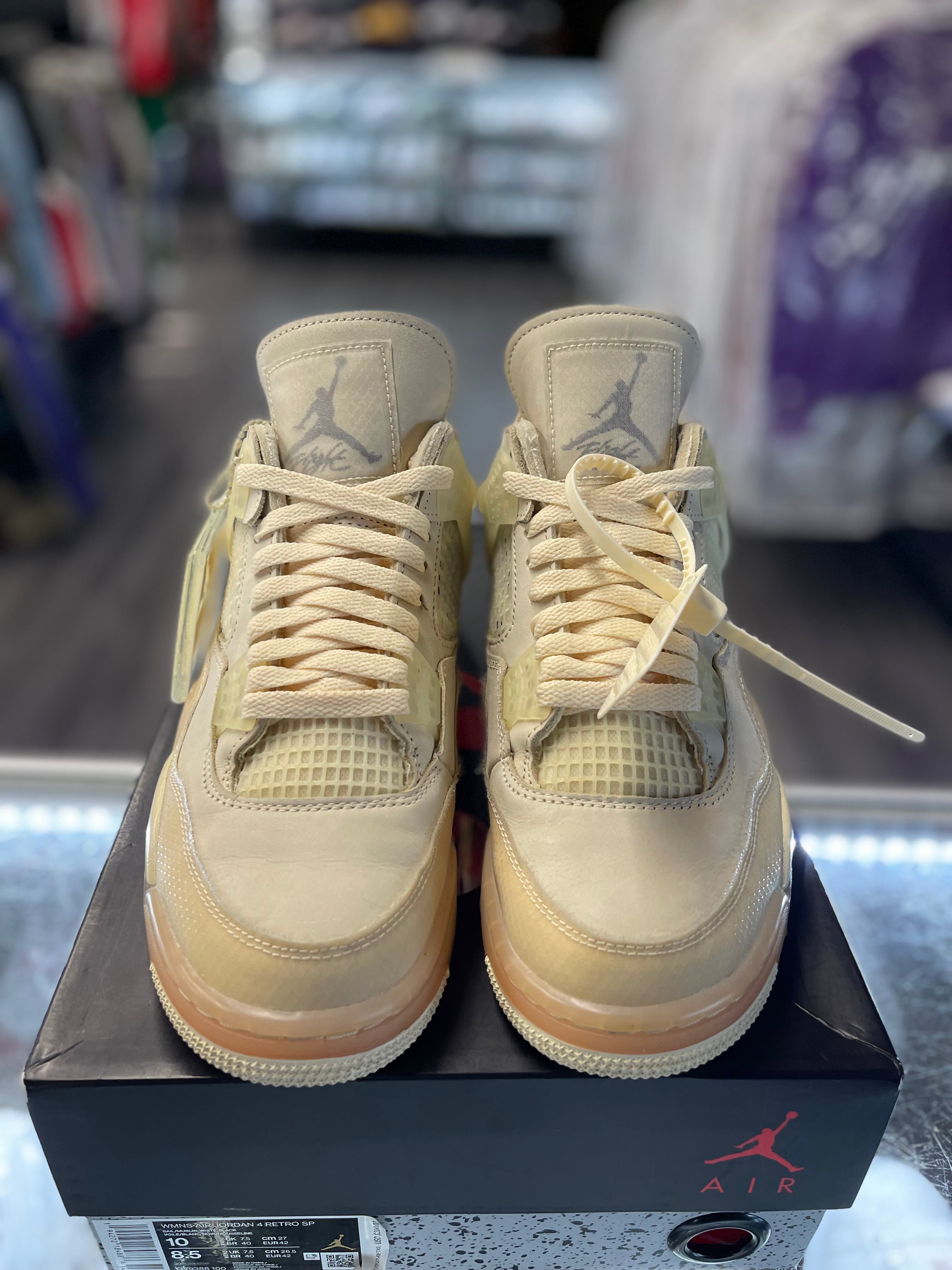 2020 Air Jordan Retro 4 "Off-White Sail" (W)