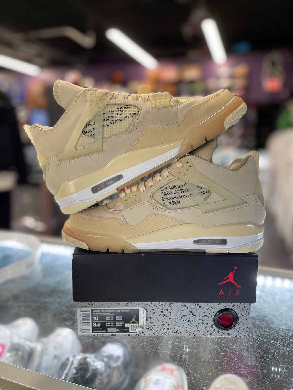 2020 Air Jordan Retro 4 "Off-White Sail" (W)