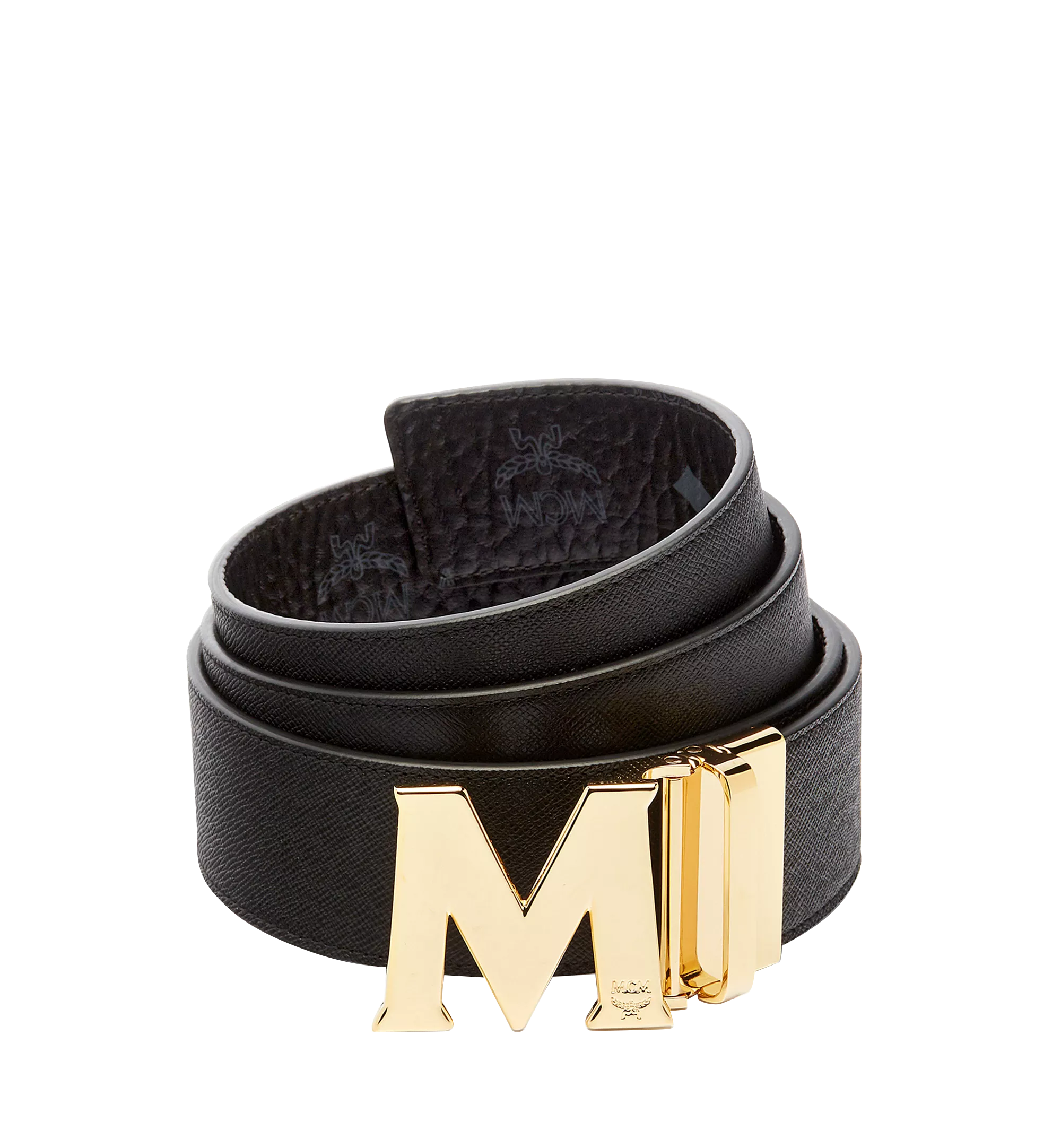 MCM Belt Reversible Black (Black/Gold Buckle)