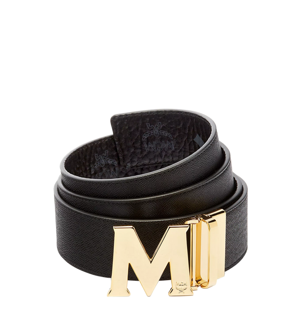 MCM Belt Reversible Black (Black/Gold Buckle)