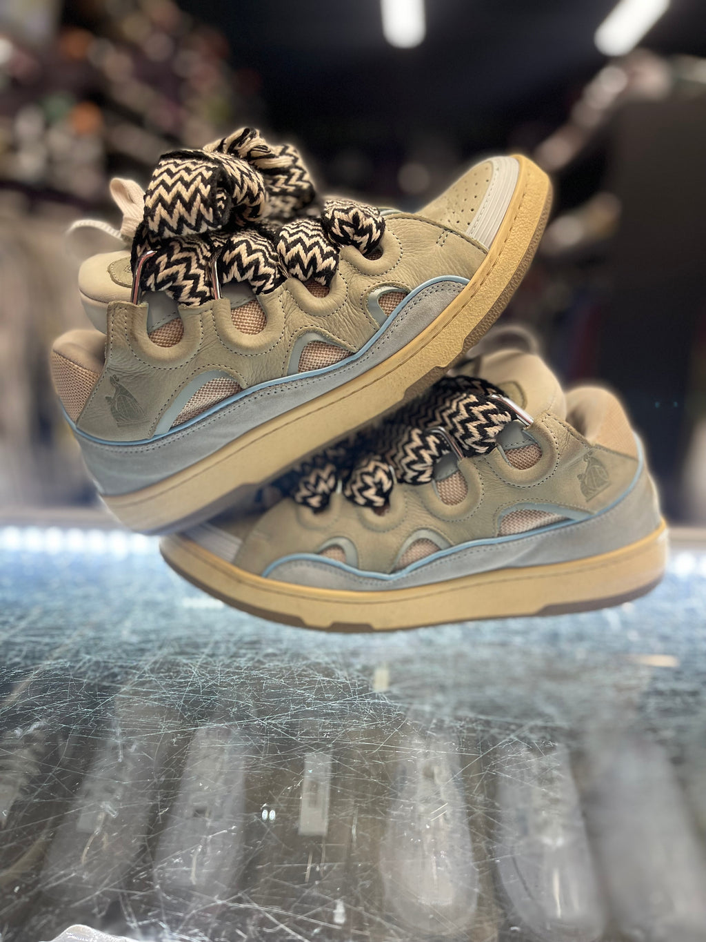 Lanvin Curb Sneaker "Light Blue Mint"