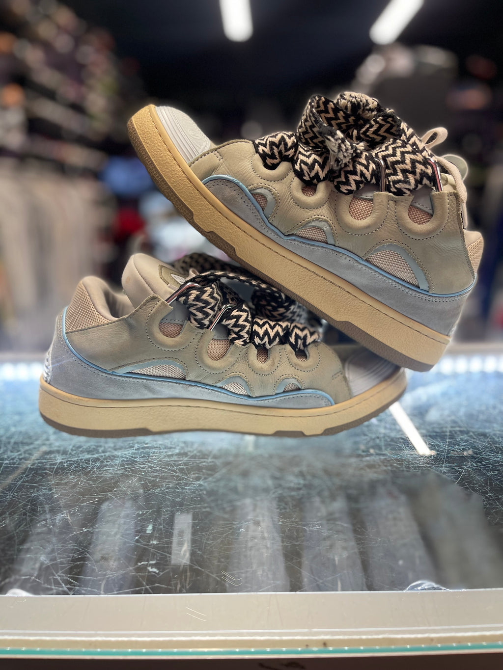 Lanvin Curb Sneaker "Light Blue Mint"