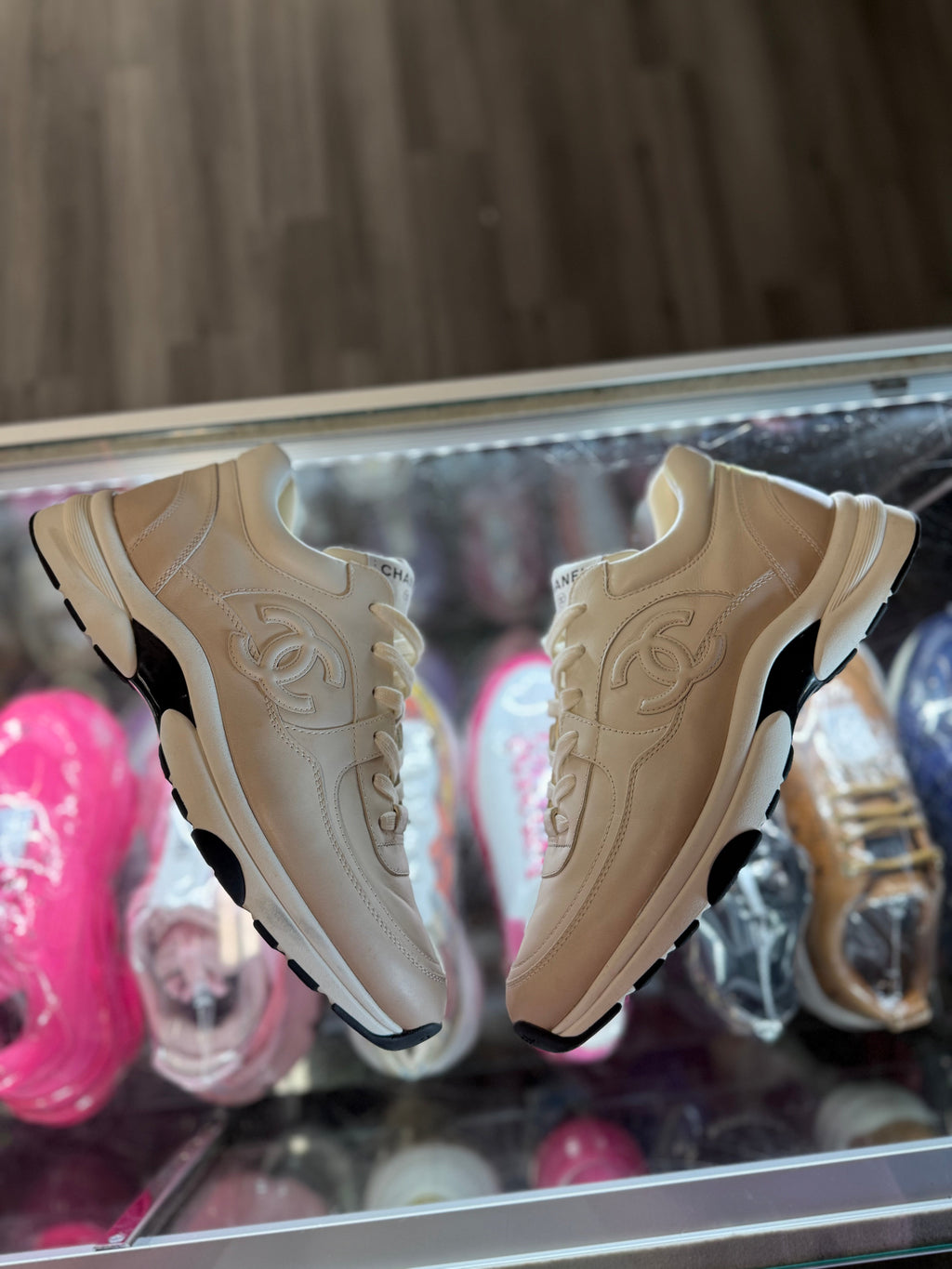 Chanel CC Low "Beige/White"