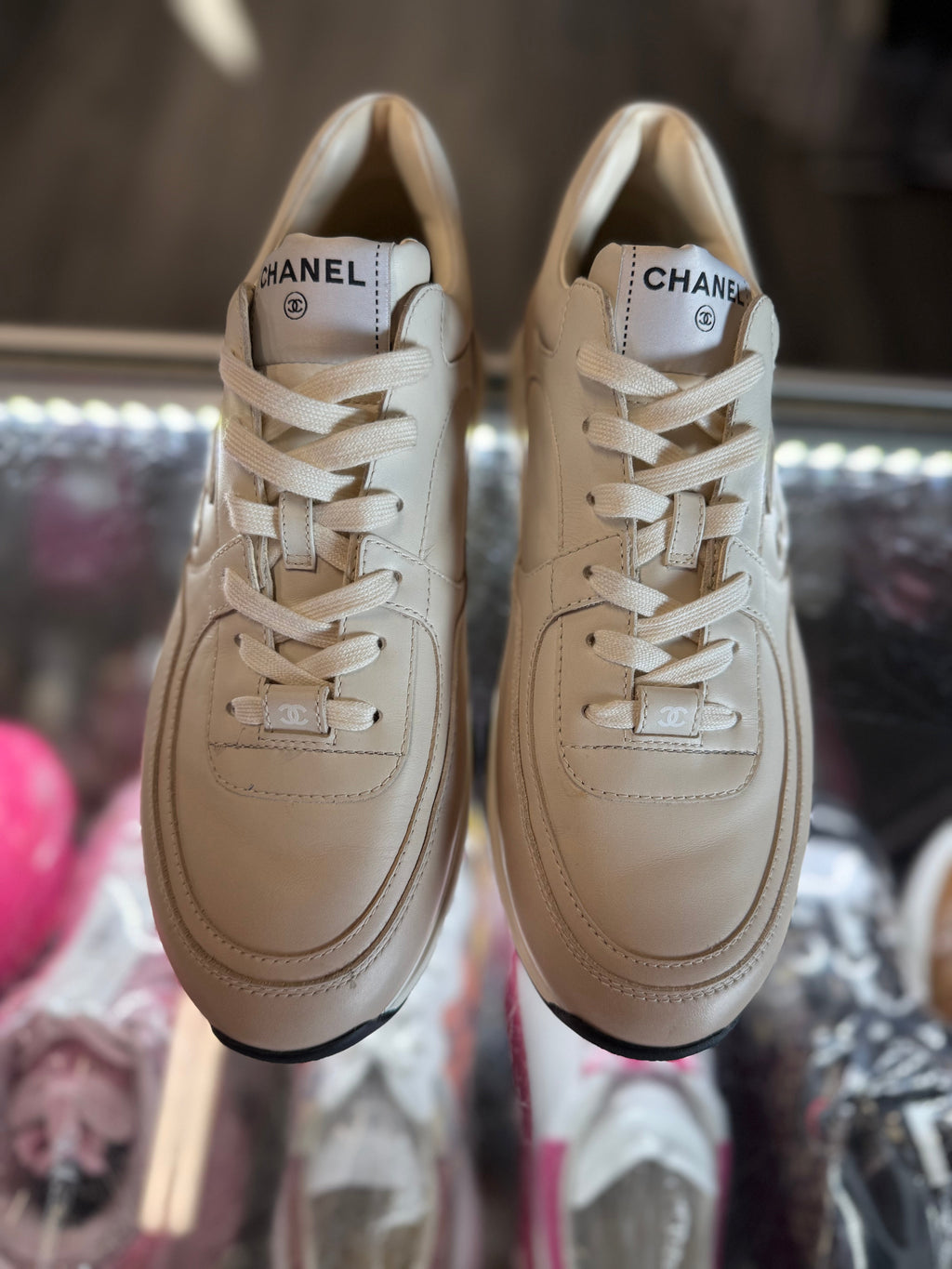 Chanel CC Low "Beige/White"