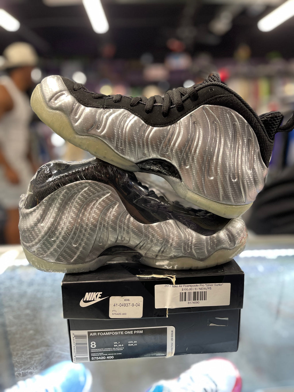 2017 Nike Air Foamposite Pro "Silver Surfer"