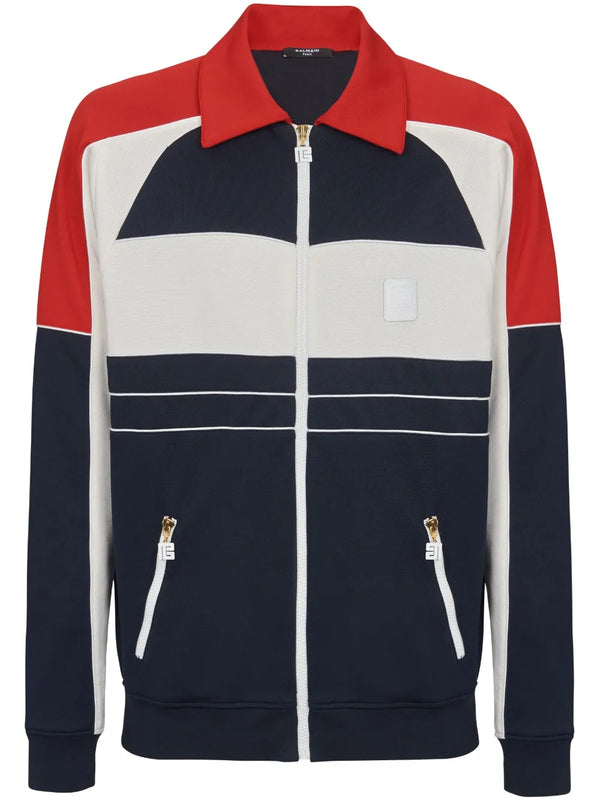 Balmain Track Jacket "Red/Navy"