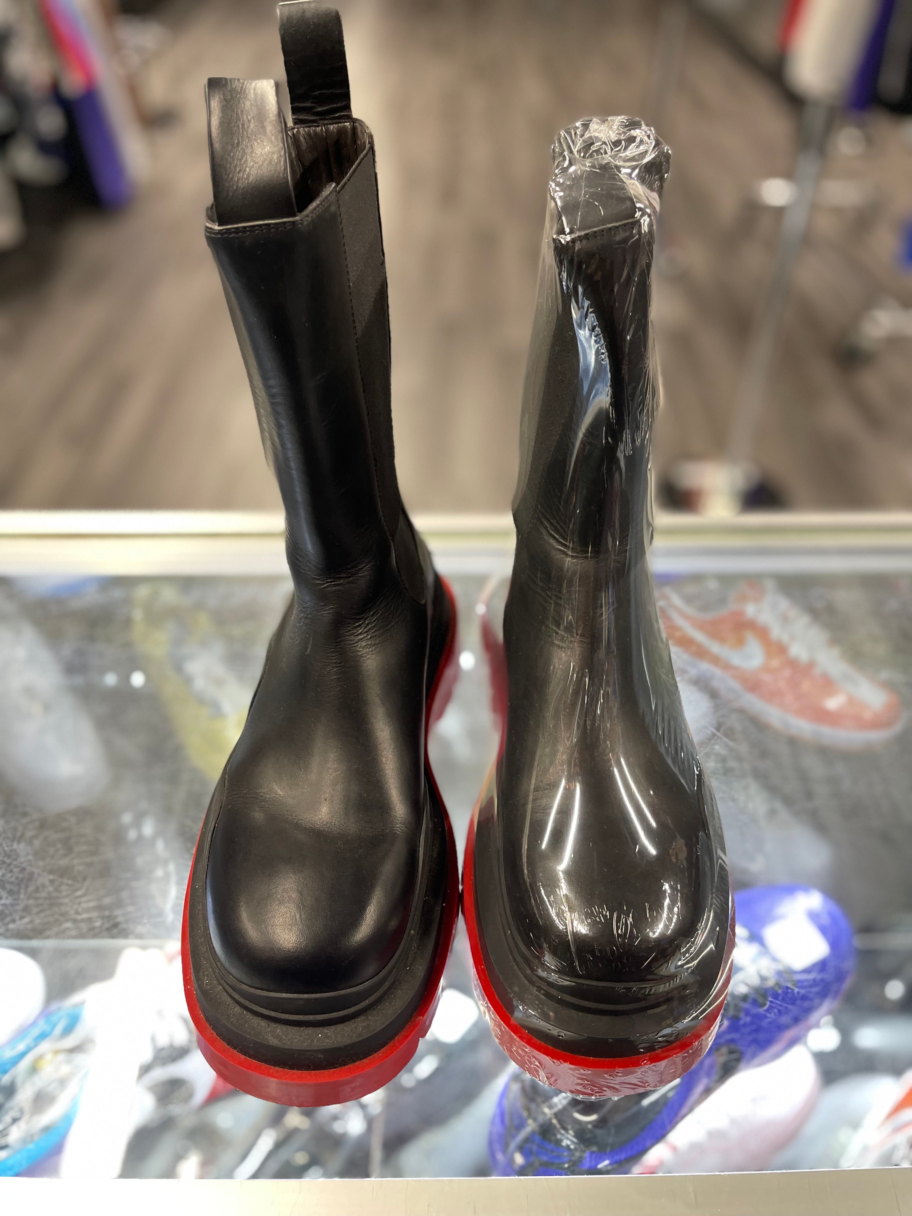 Bottega Veneta Tire Boots "Black Red"