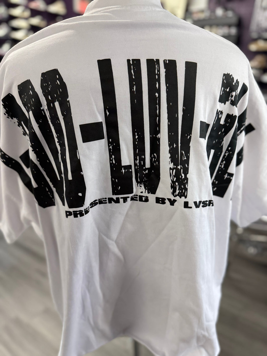 LVSR Cropped Shirt "Big face white"