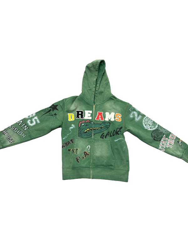 Dreams Galore Full Zip Hoodie "Green What the FLA"