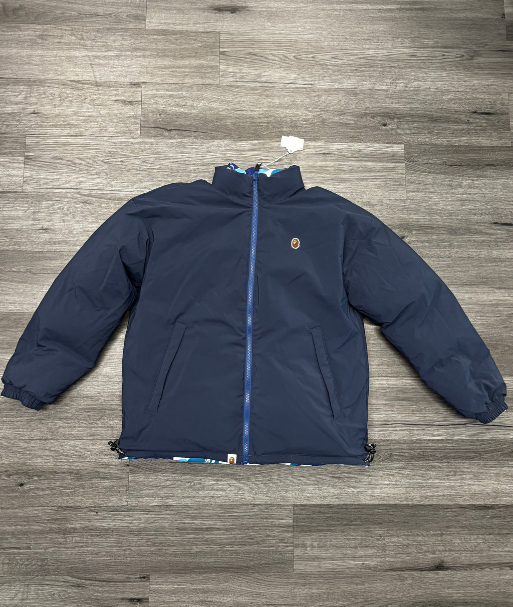 Bape Puffer Blue Camo Reversible