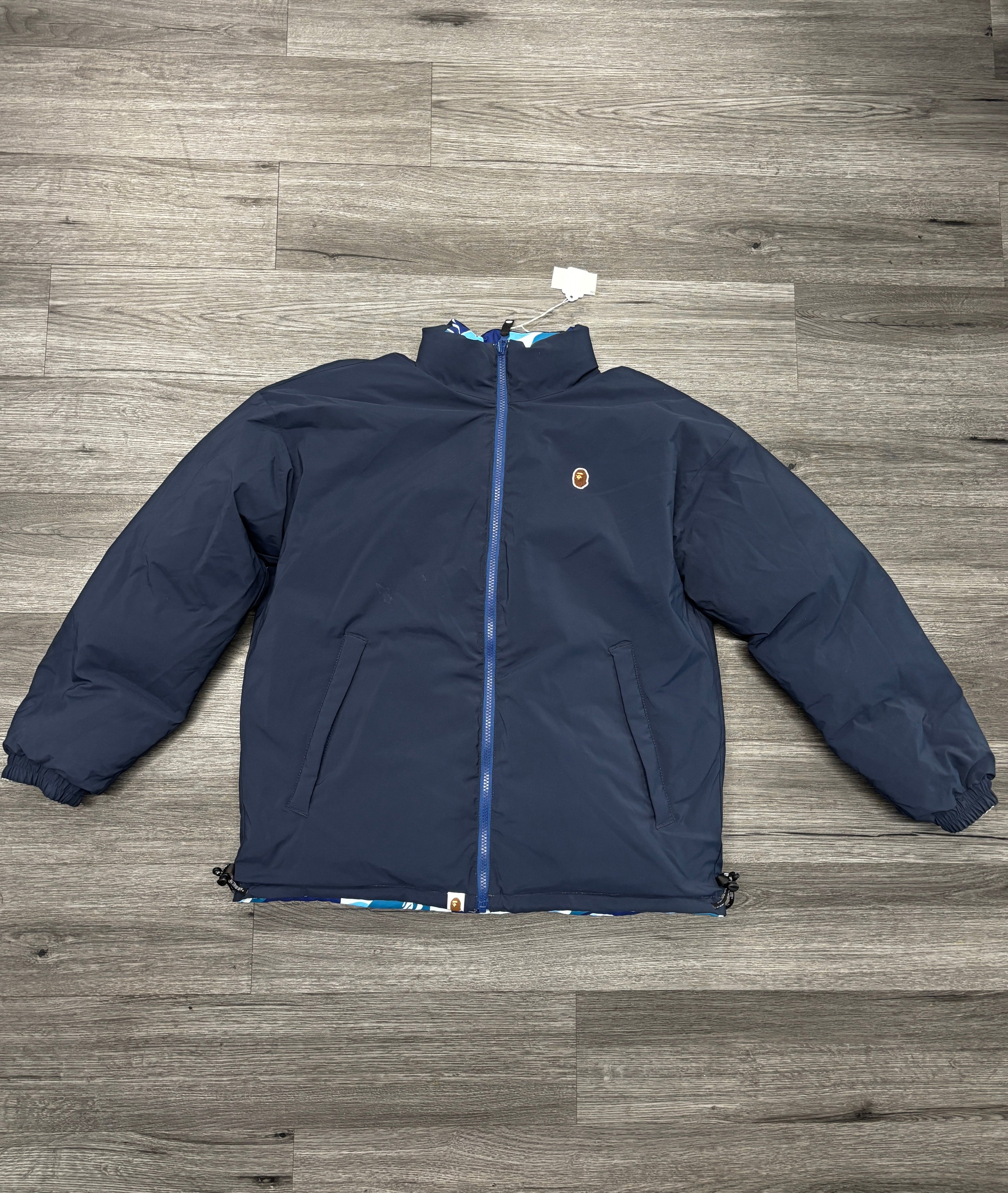 Bape Puffer Blue Camo Reversible