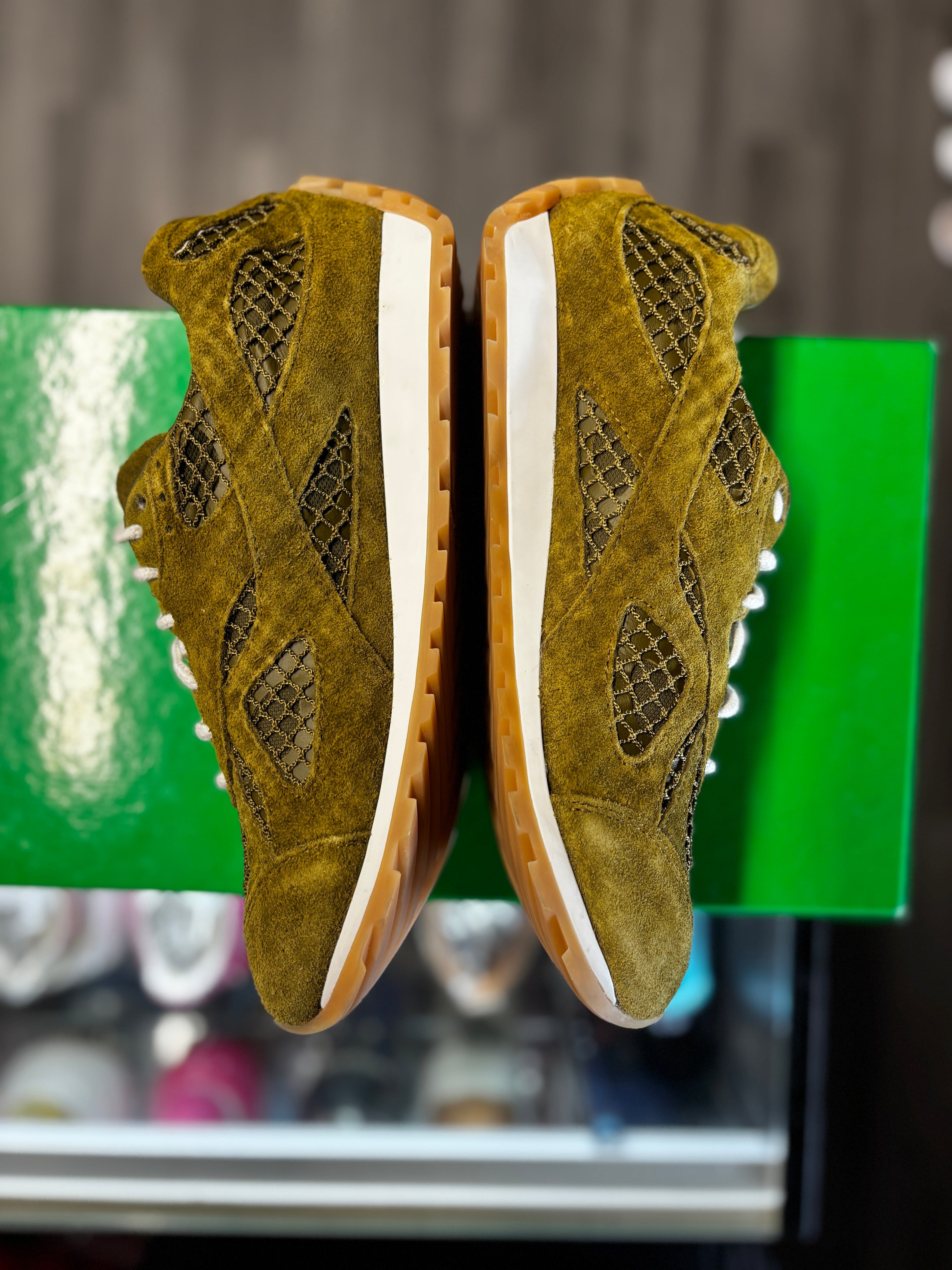 Bottega Venetta Orbit Sneaker "Suede Olive"