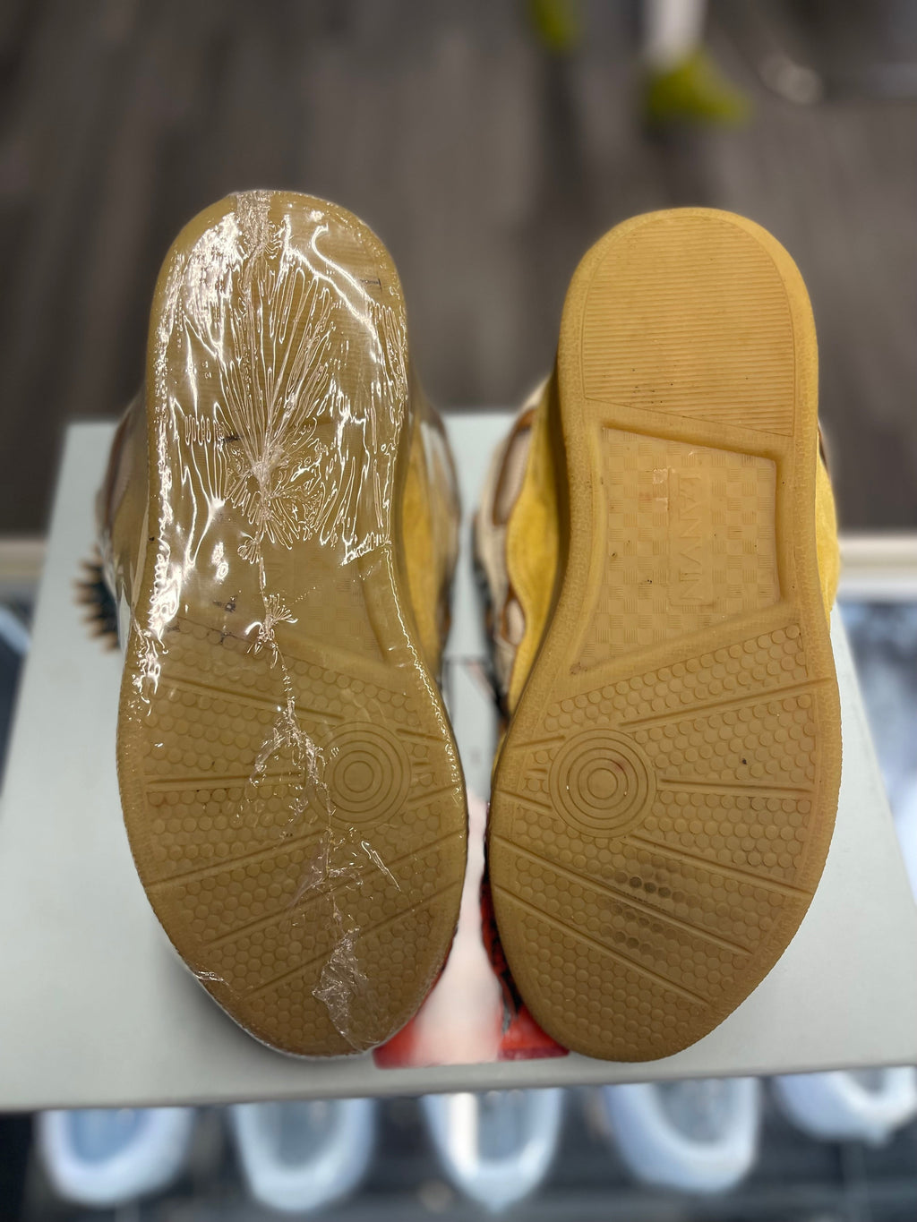 Lanvin Curb Sneaker Tan/Blue