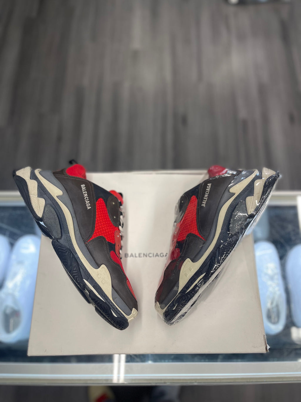 Balenciaga Triple S Pre-Distressed "Red Black"