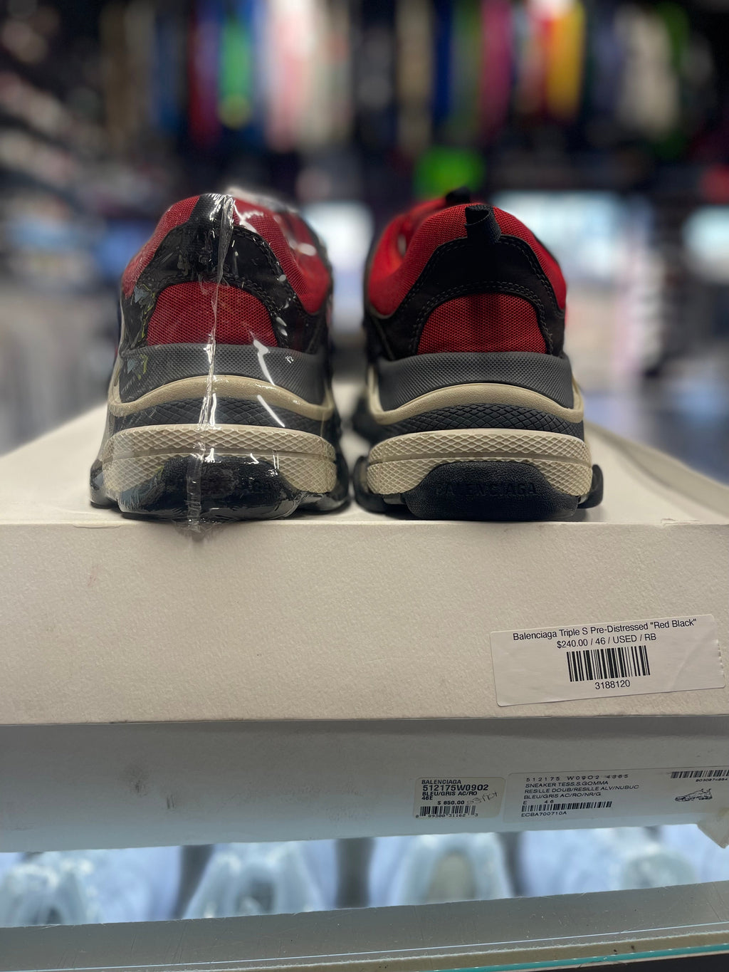 Balenciaga Triple S Pre-Distressed "Red Black"