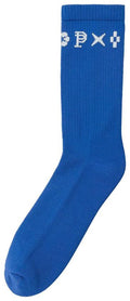 Purple Brand Monogram Crew Socks "Blue"