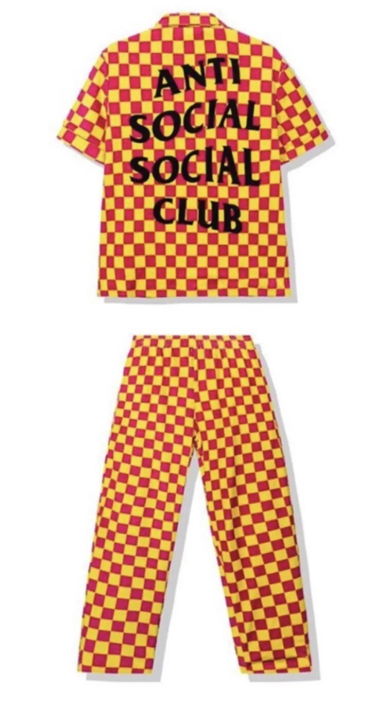 Anti Social Club Pajama Set "Only Time I Can Think"