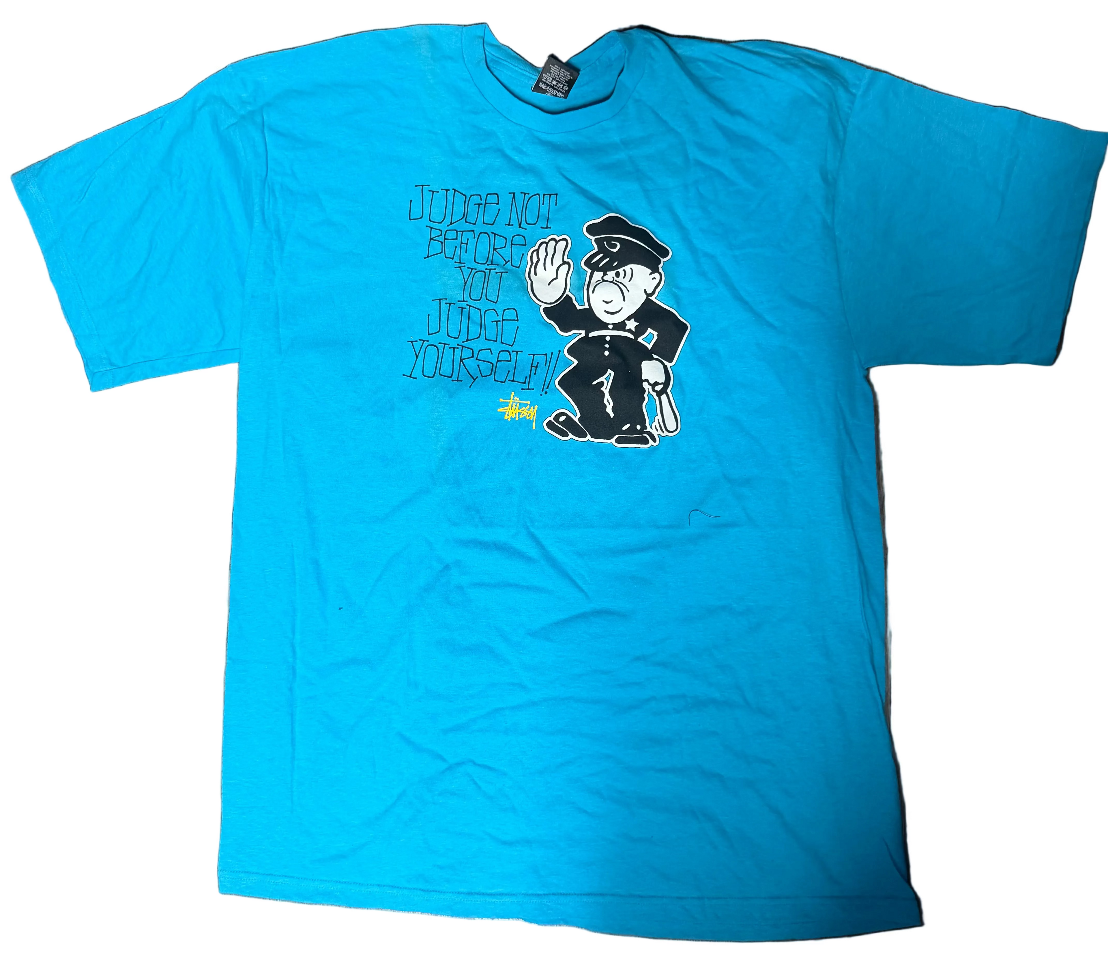 Stussy Judge Not Before You Judge Yourself "Bright Blue"