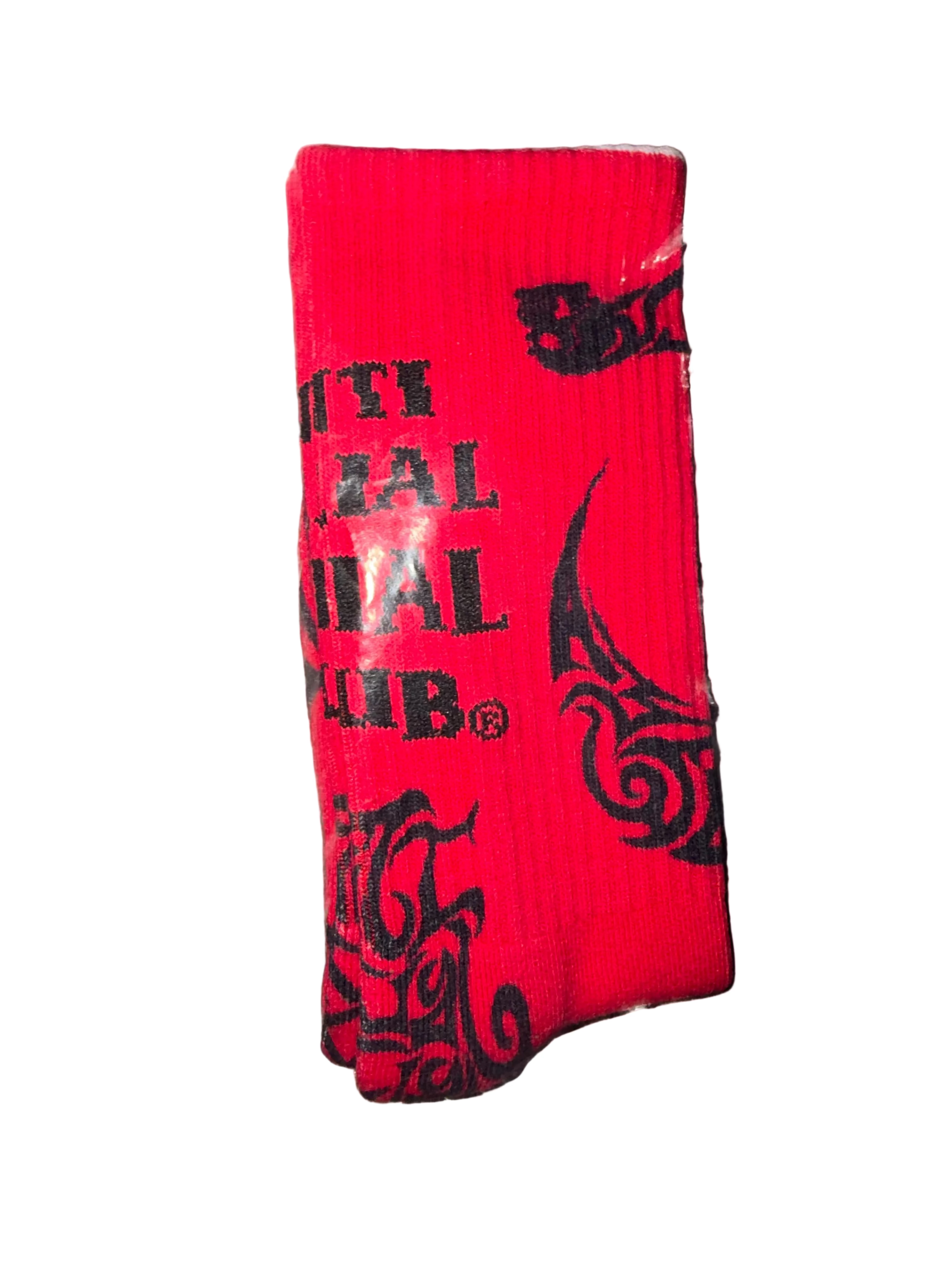 Anti Social Club Socks "Red/Black"