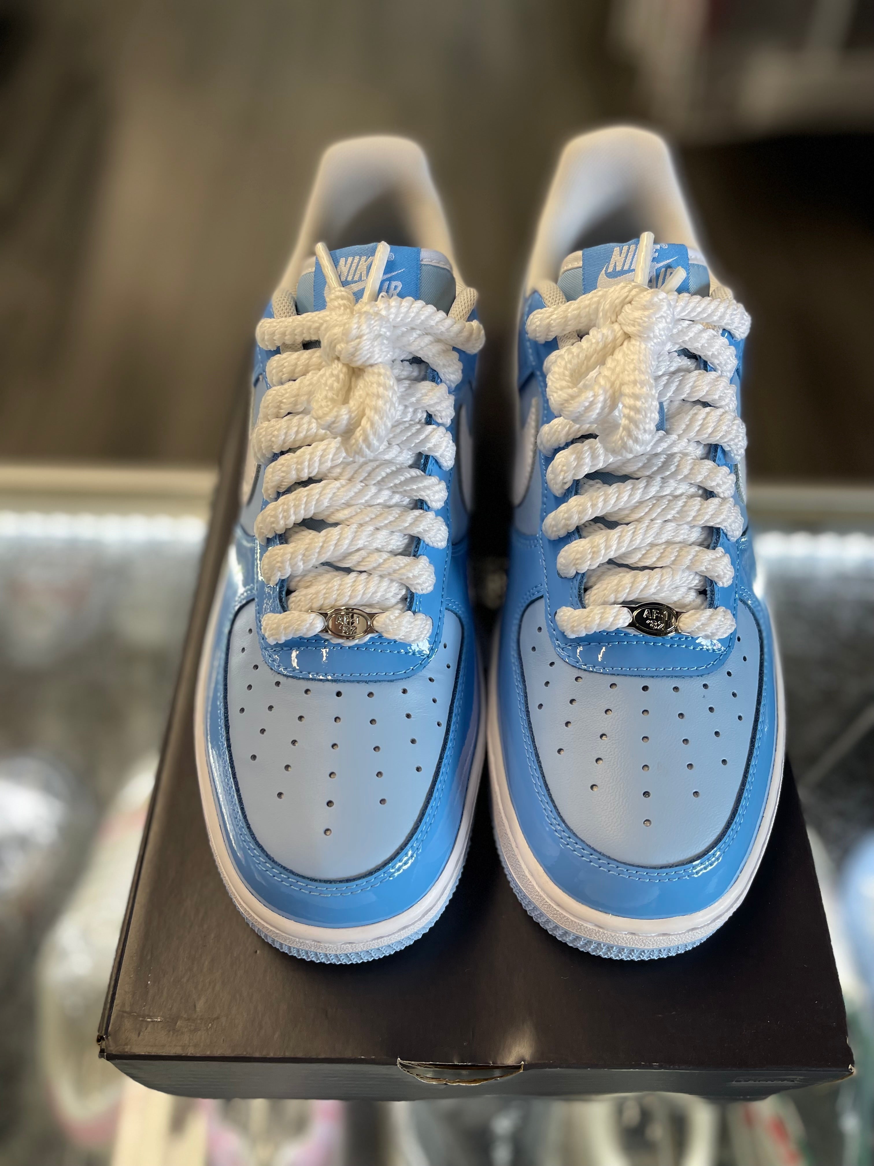 2024 Nike Air Force 1 Low 07 LV8 "Phychic Blue White Patent"