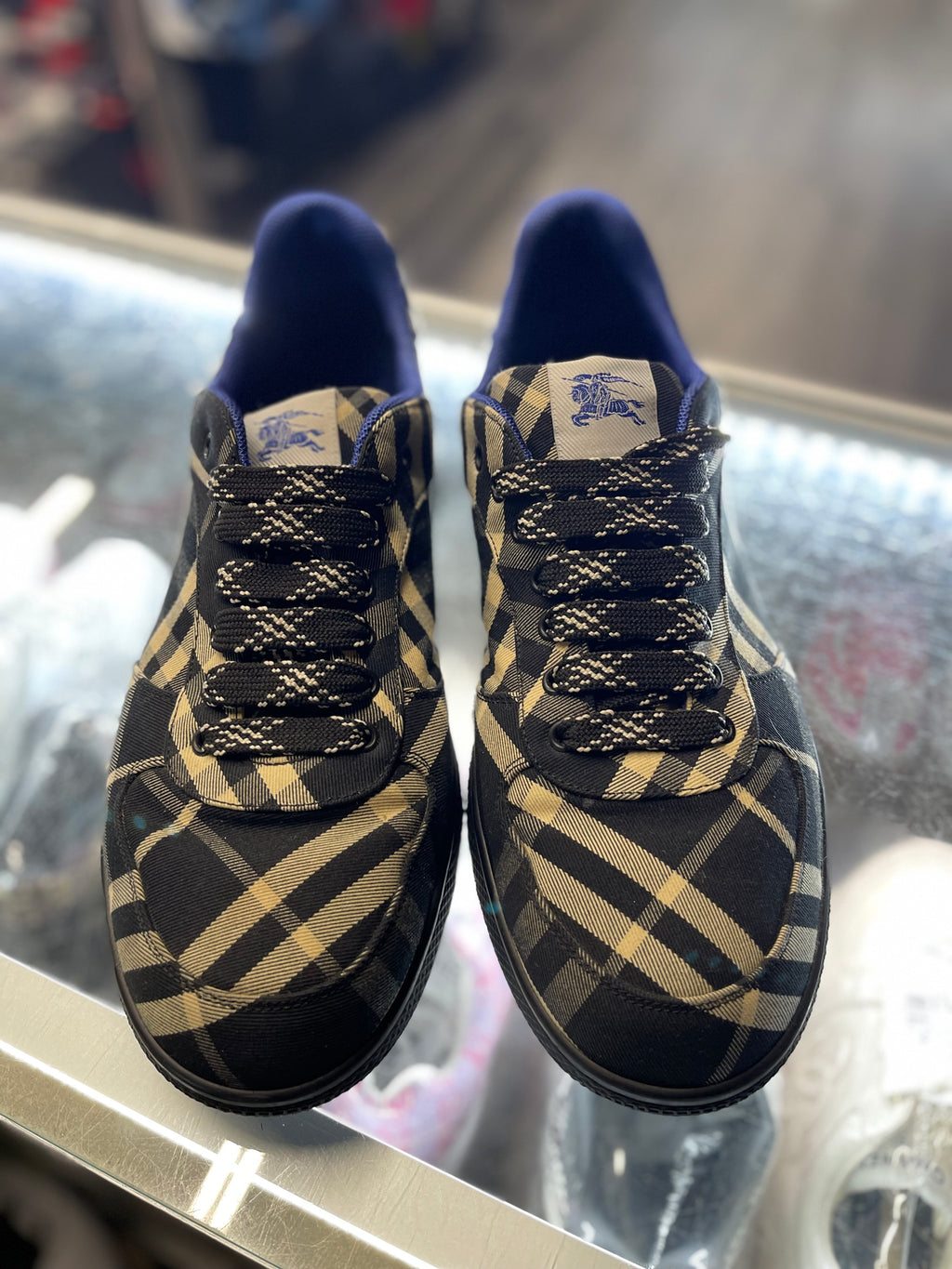 Burberry Check Terrance Sneaker "Black Check Distinctive Blue Lining"