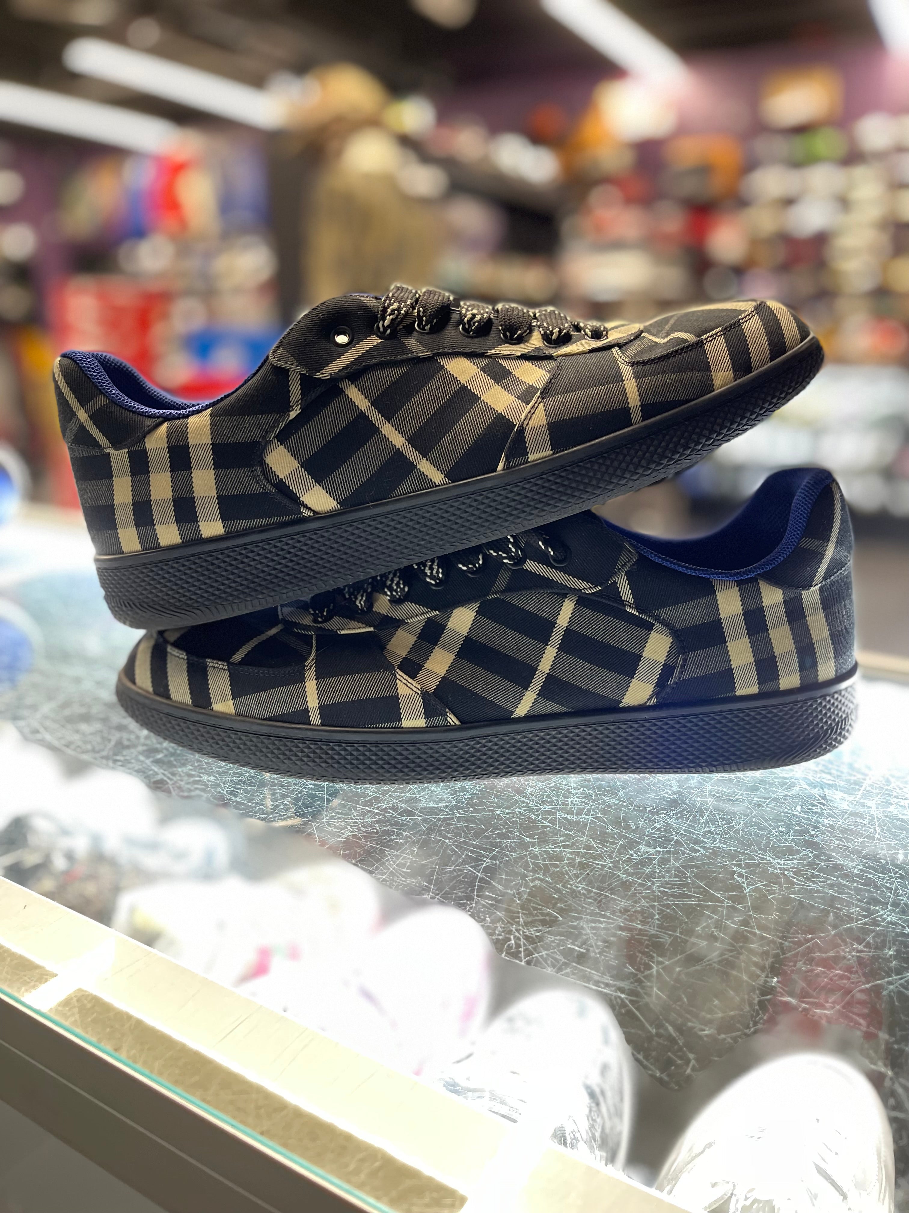 Burberry Check Terrance Sneaker "Black Check Distinctive Blue Lining"