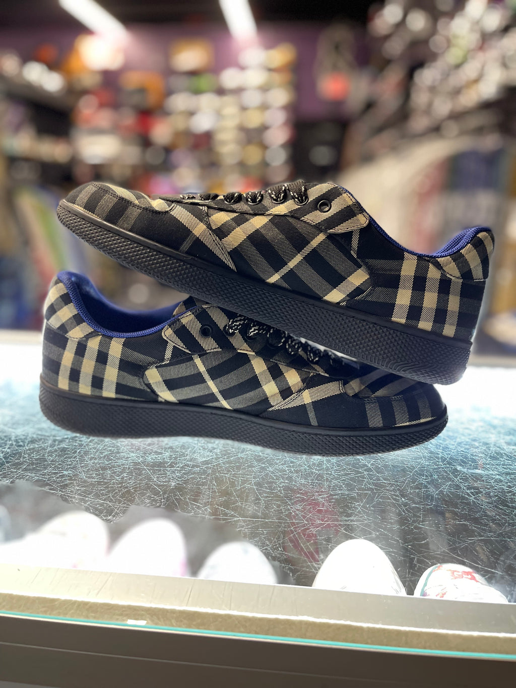 Burberry Check Terrance Sneaker "Black Check Distinctive Blue Lining"