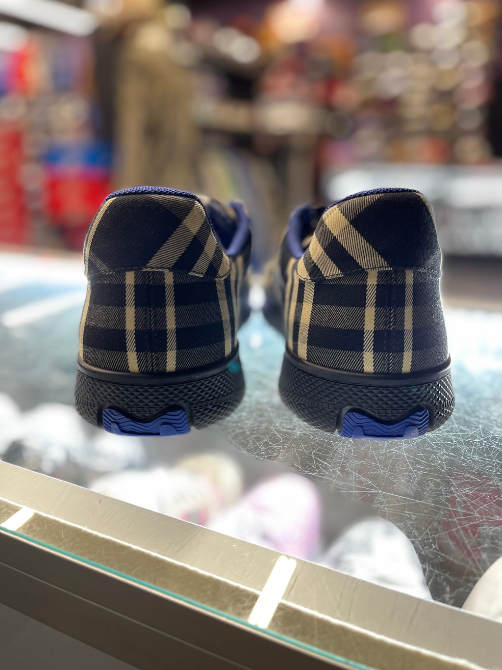 Burberry Check Terrance Sneaker "Black Check Distinctive Blue Lining"