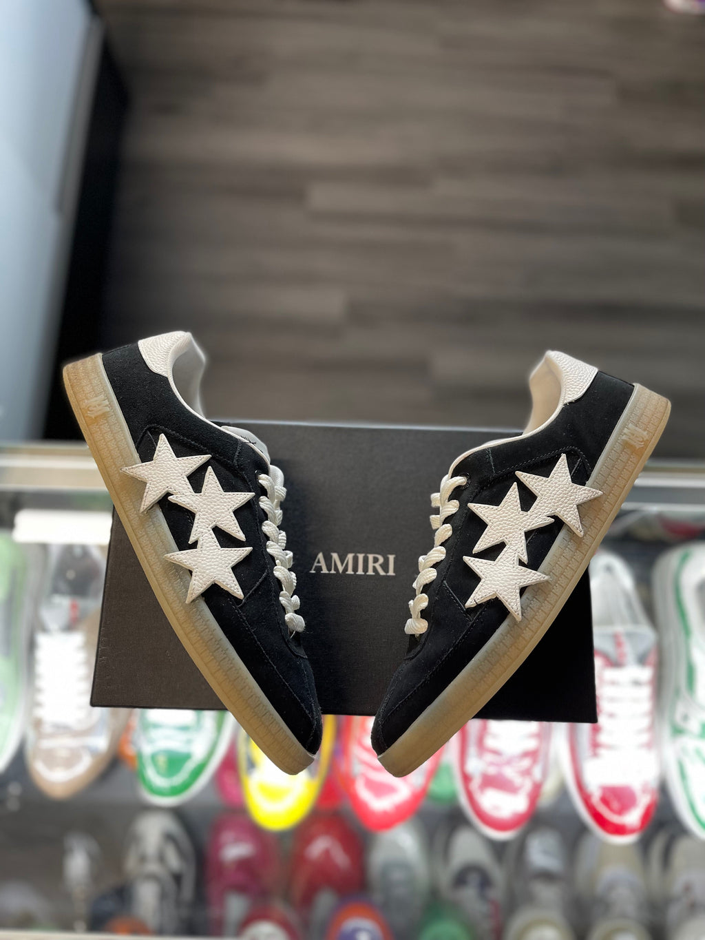 AMIRI Pacific Suede Low Top Black/White Stars