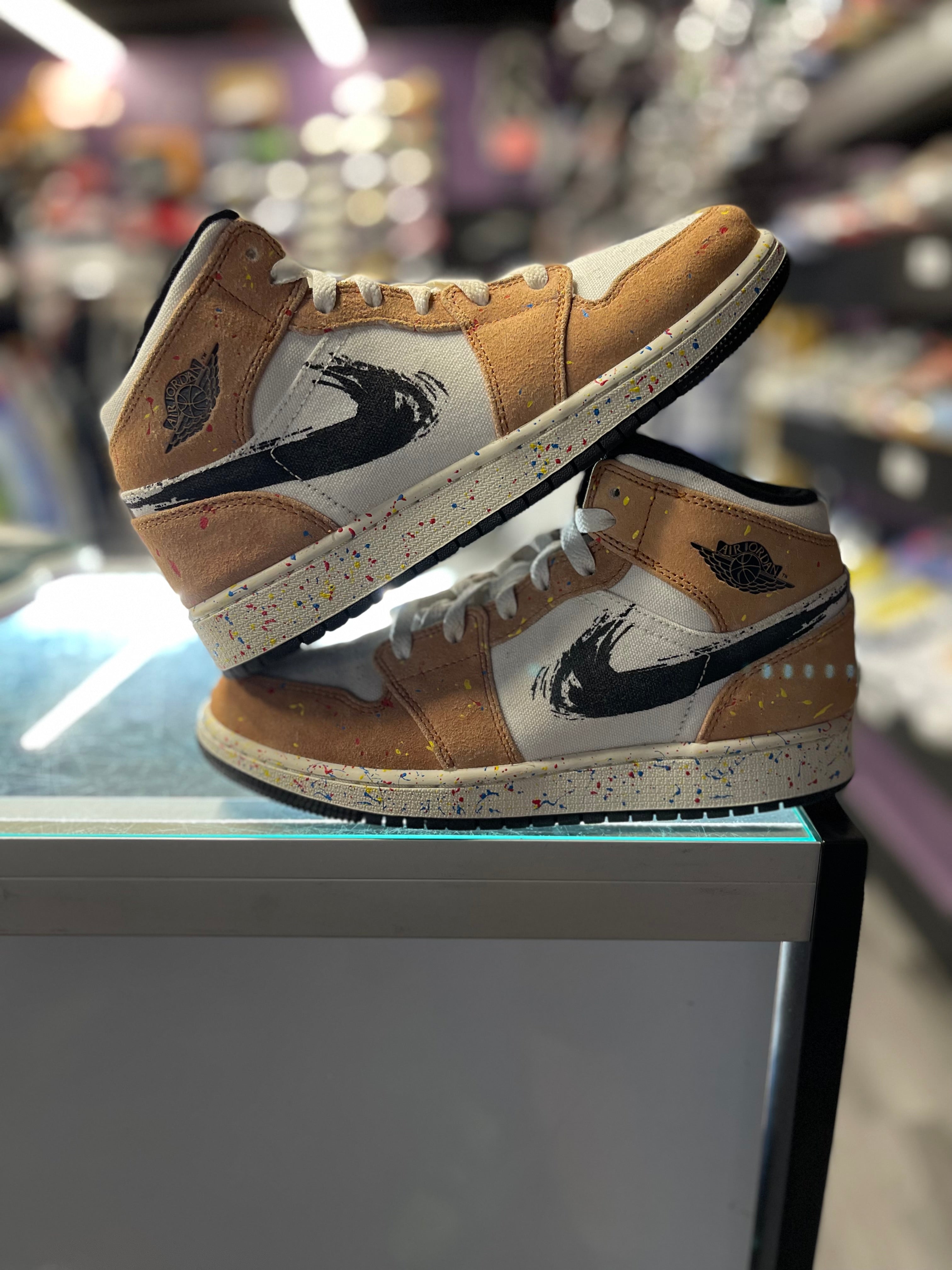 2021 Air Jordan 1 Mid SE "Brushstroke" (GS)