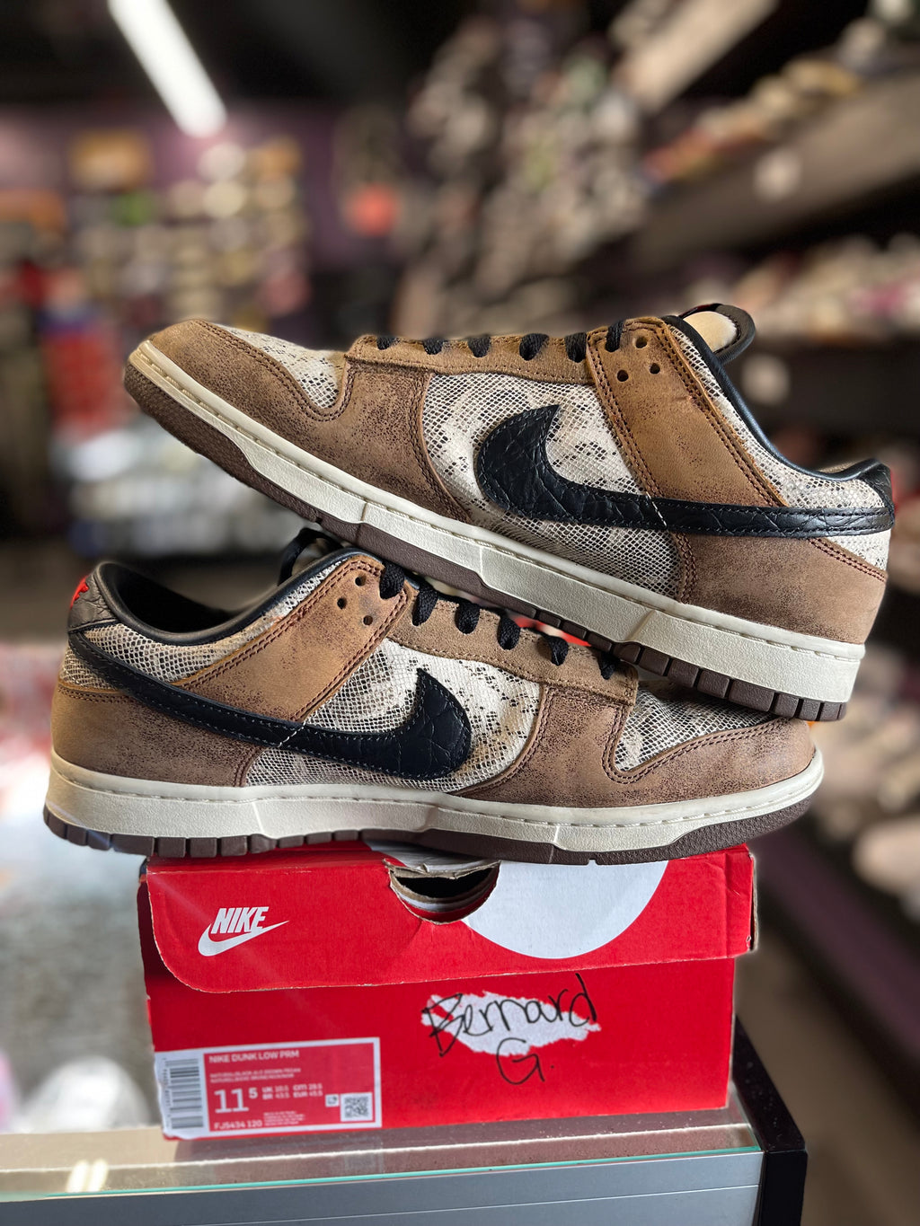 2023 Nike Dunk Low Premium "CO.JP Brown Snakeskin"