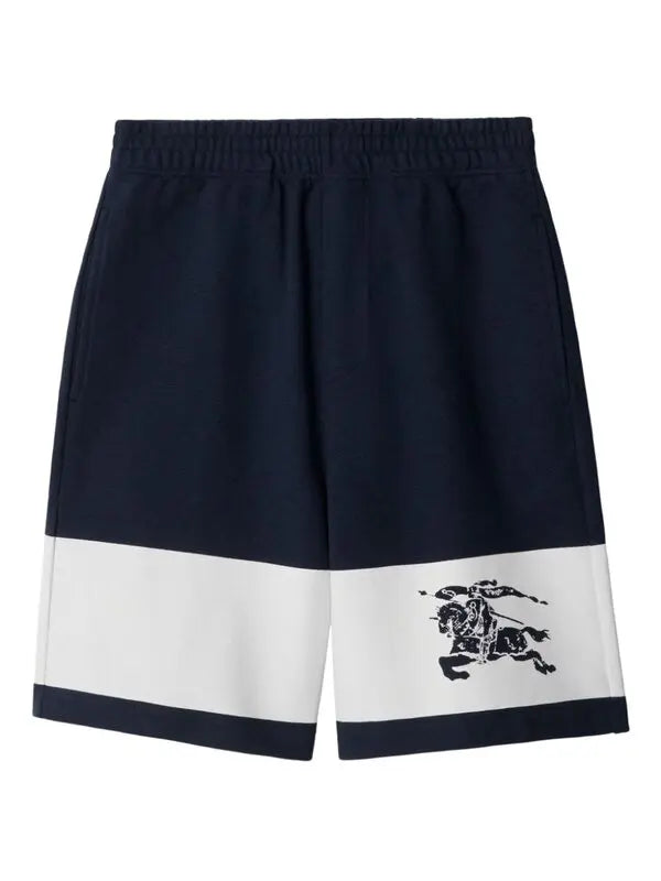 Burberry EKD Stripe Navy Blue Shorts