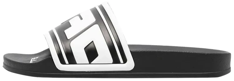 Off-White Sliders Logo Embossed "Black White"