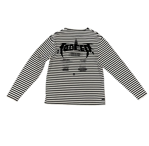 10 DEEP White and Black Stripped L/S