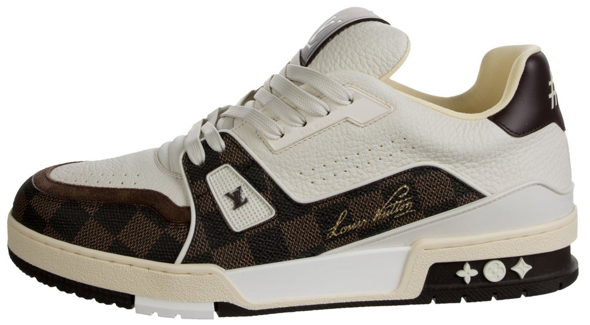 Louis Vuitton LV Trainer Sneaker "White Leather Brown Damier"