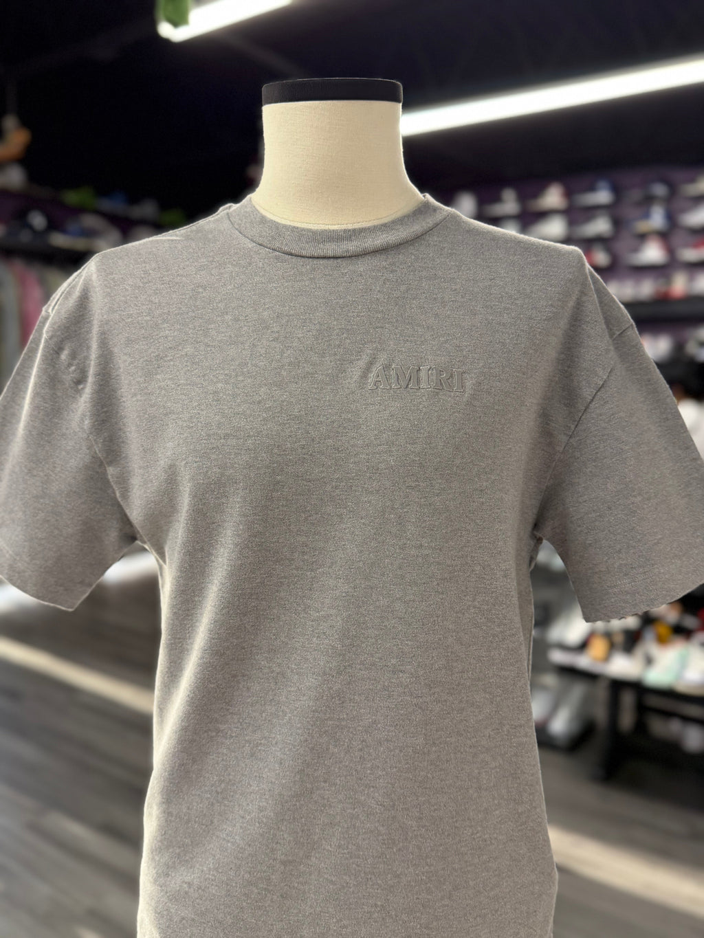 Amiri Tee Embroidered Logo "Grey"