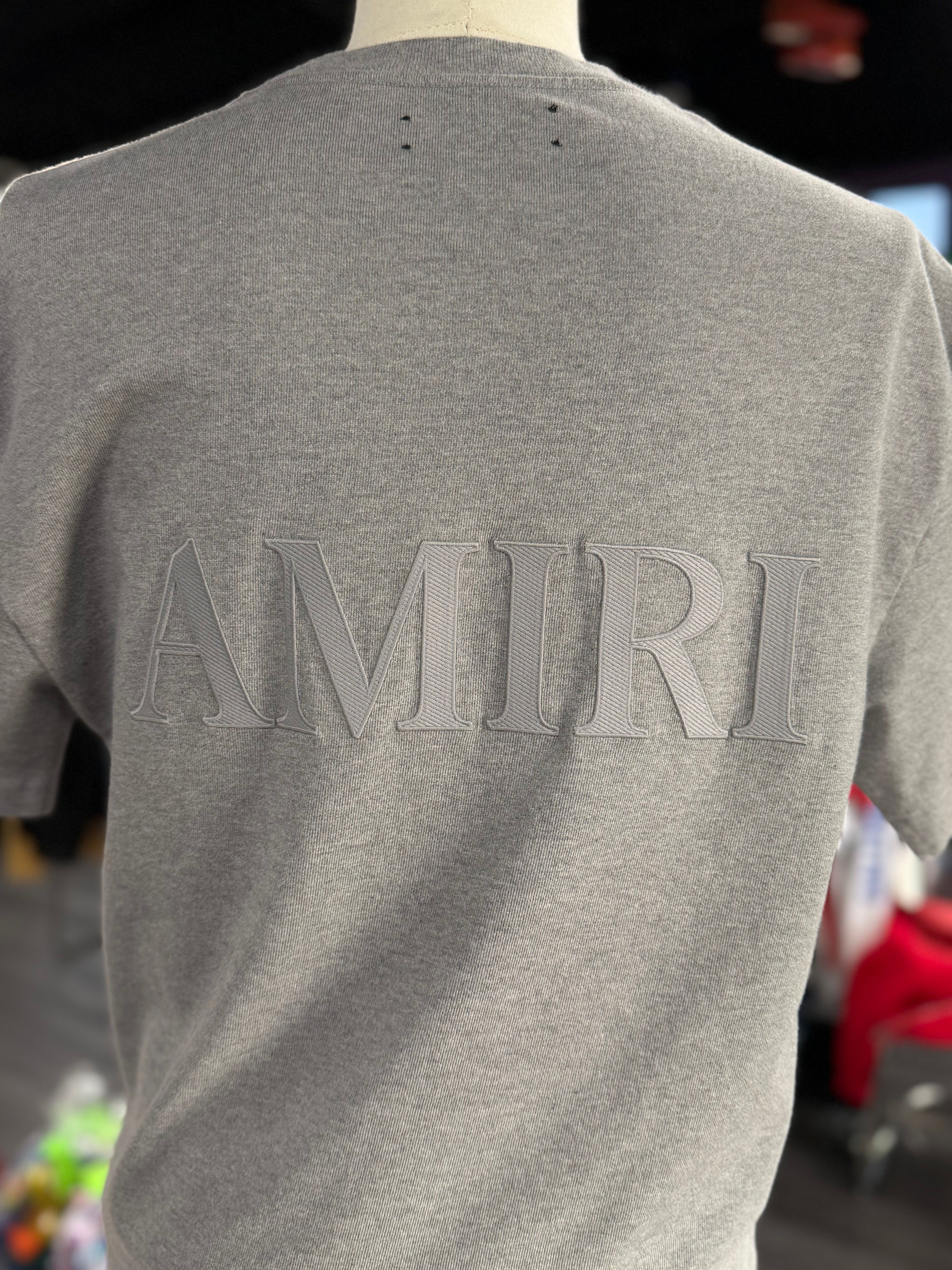 Amiri Tee Embroidered Logo "Grey"