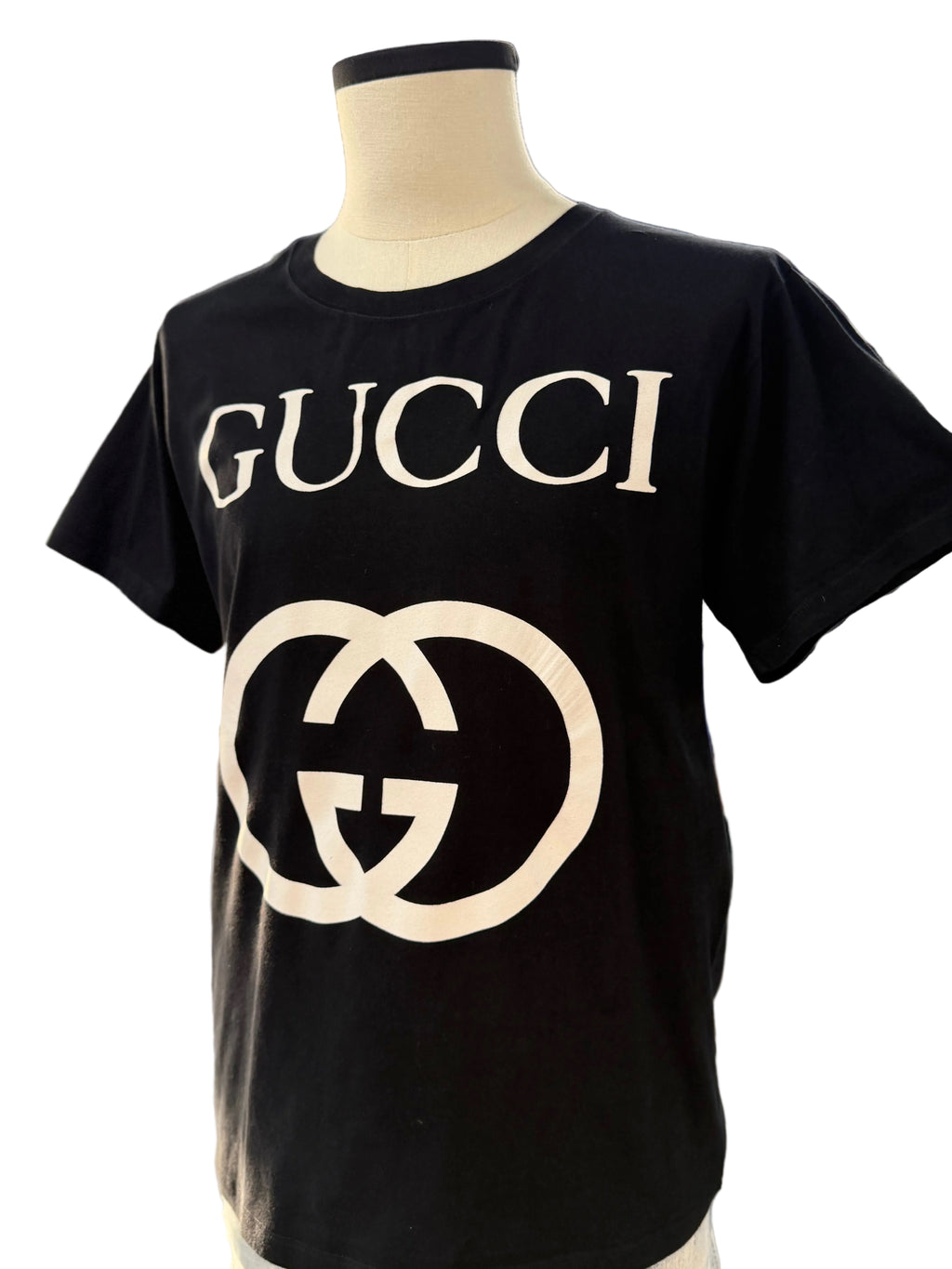 Gucci Logo Tee "Black/White"