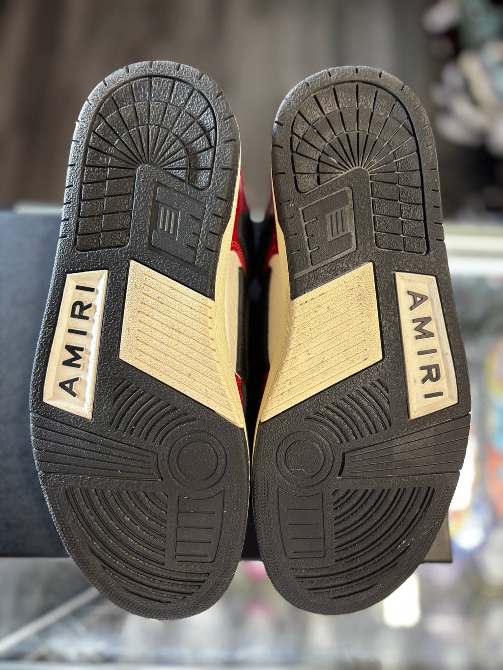 Amiri Skel Low Top "Snake Skin Black/Red"